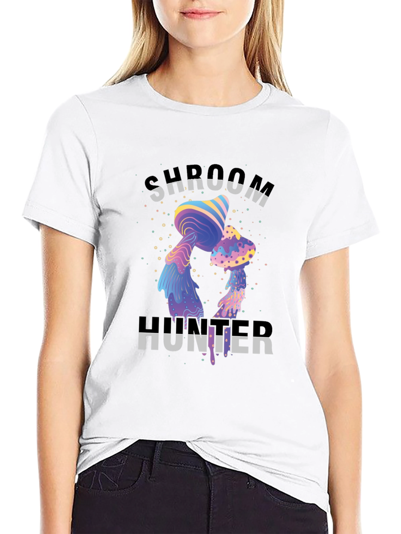 Shroom Hunter Graphic Tee - Unique Psychedelic Mushroom Design