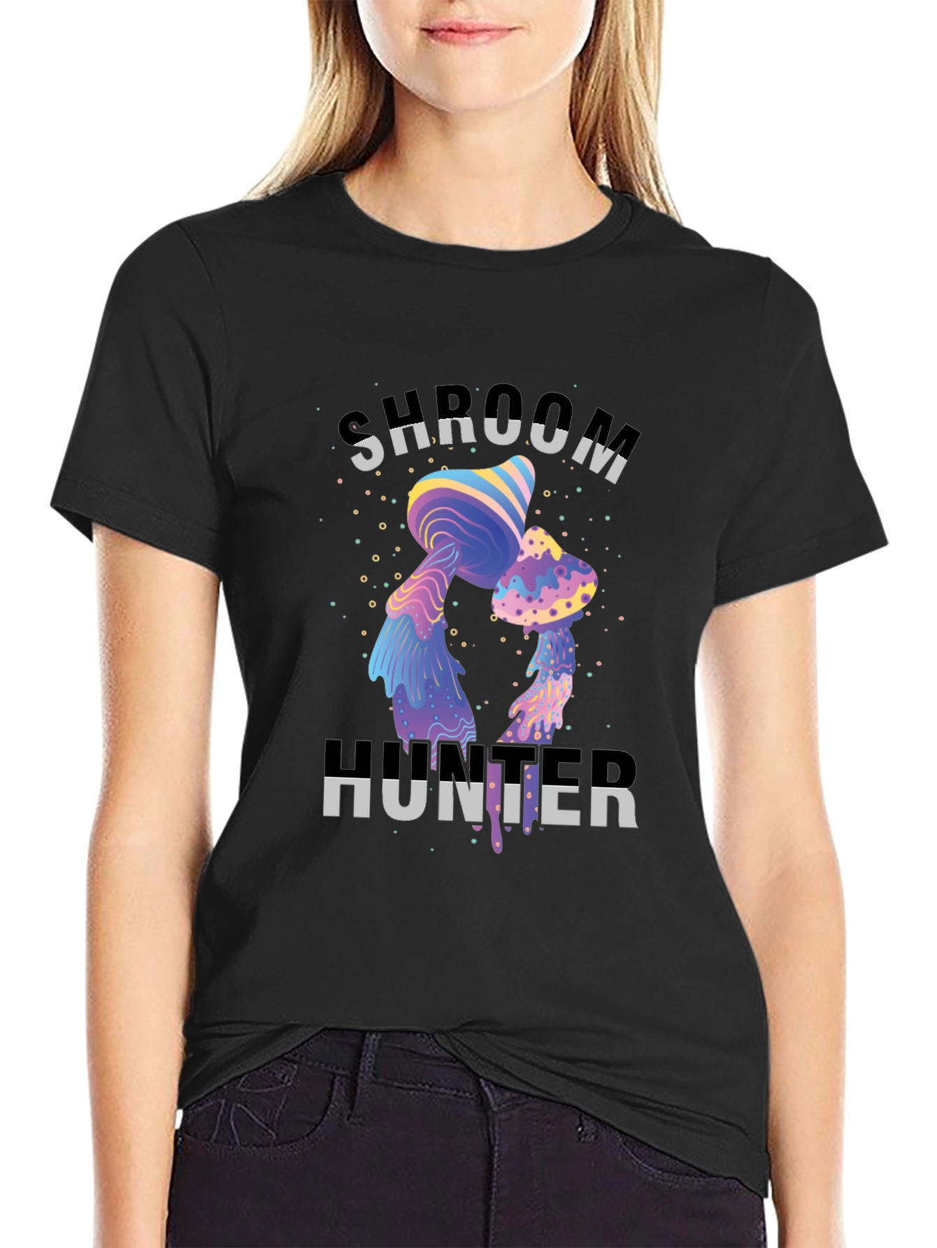 Shroom Hunter Graphic Tee - Unique Psychedelic Mushroom Design