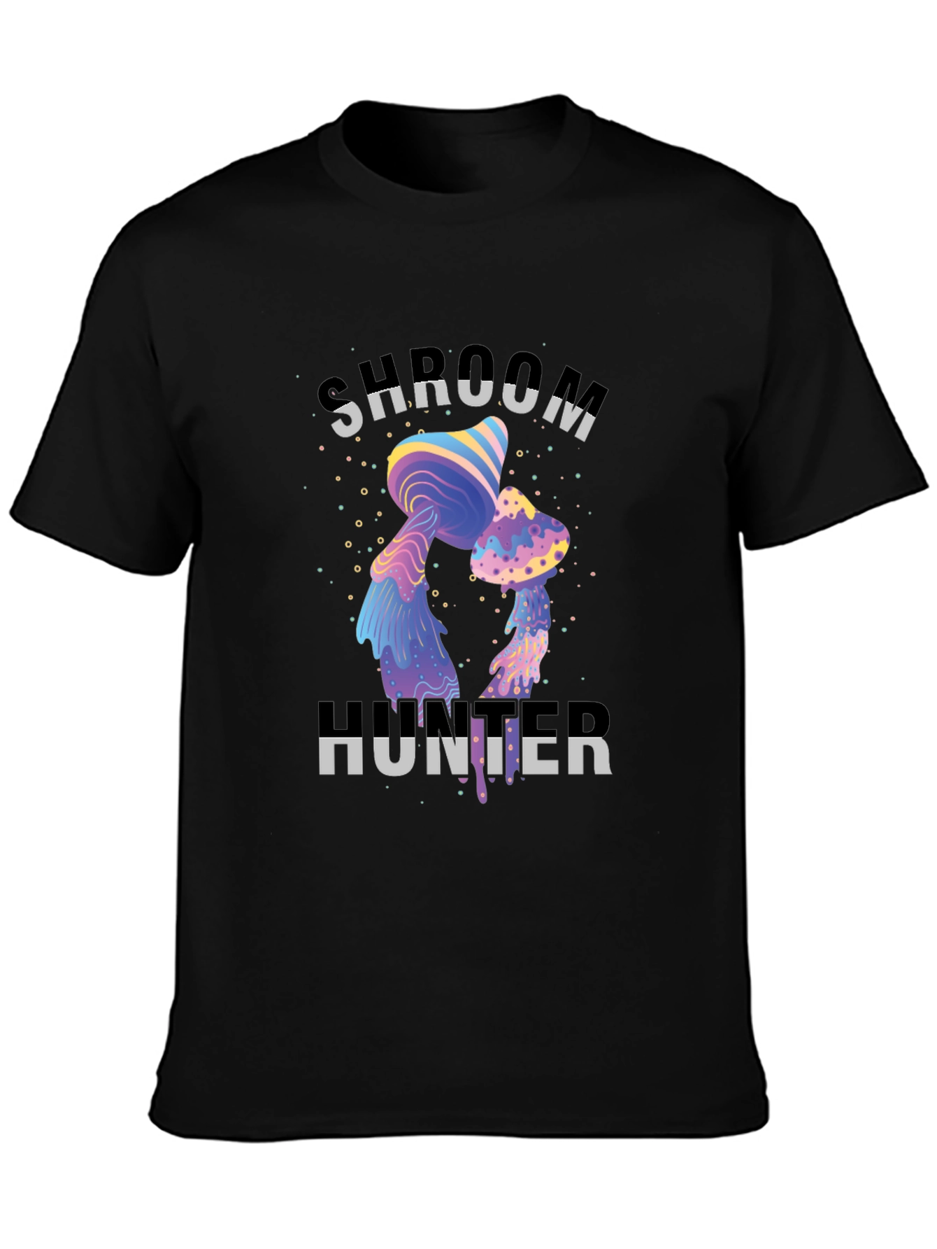 Shroom Hunter Graphic Tee - Unique Psychedelic Mushroom Design