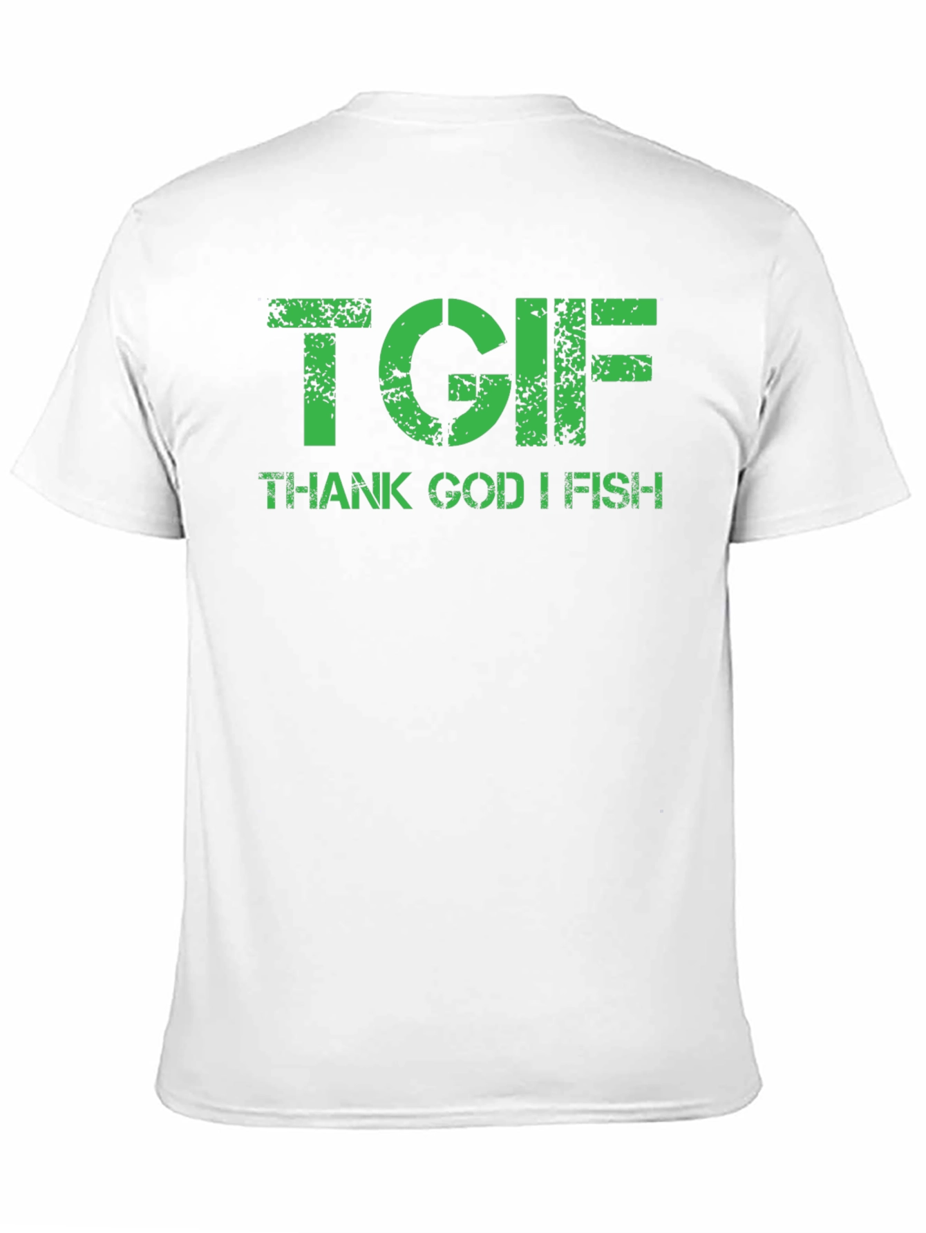 Thank God I Fish T-Shirt - Green Print