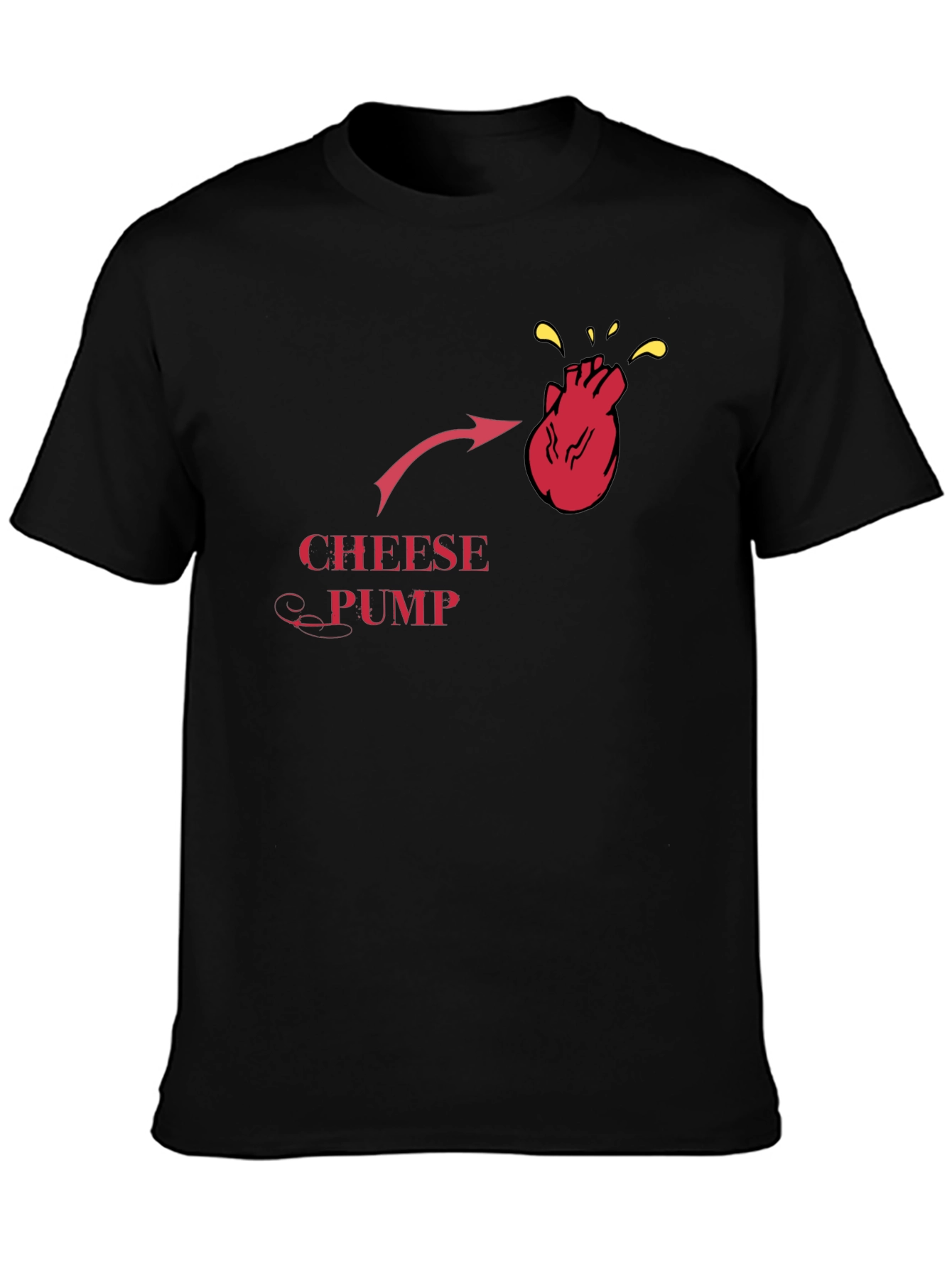 Cheese Pump Funny T-Shirt - Novelty Graphic Tee