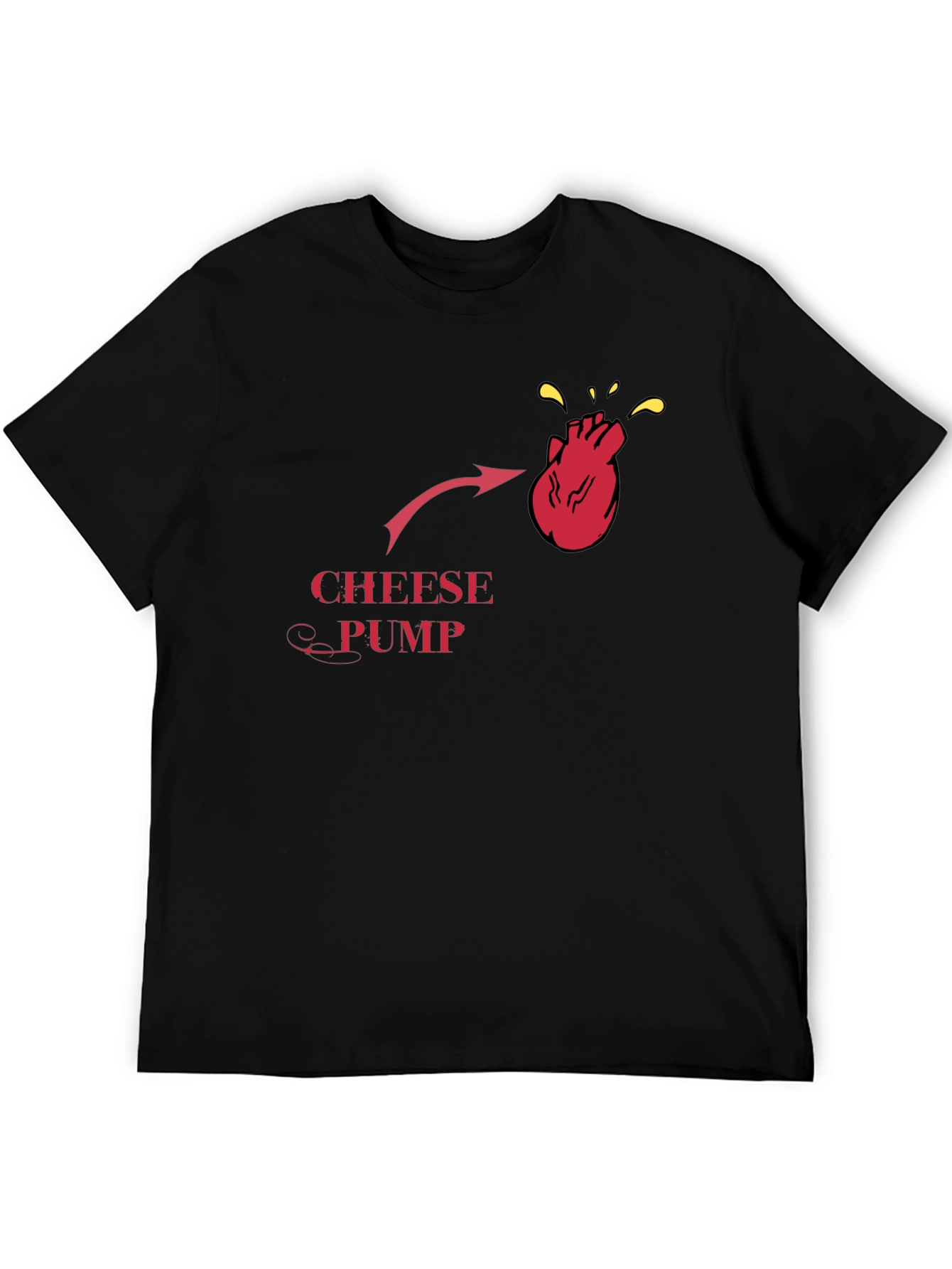 Cheese Pump Funny T-Shirt - Novelty Graphic Tee