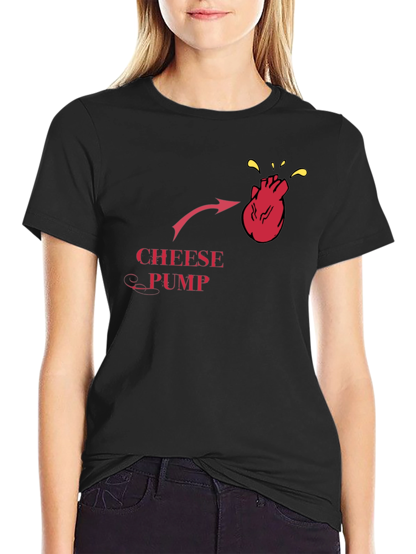 Cheese Pump Funny T-Shirt - Novelty Graphic Tee