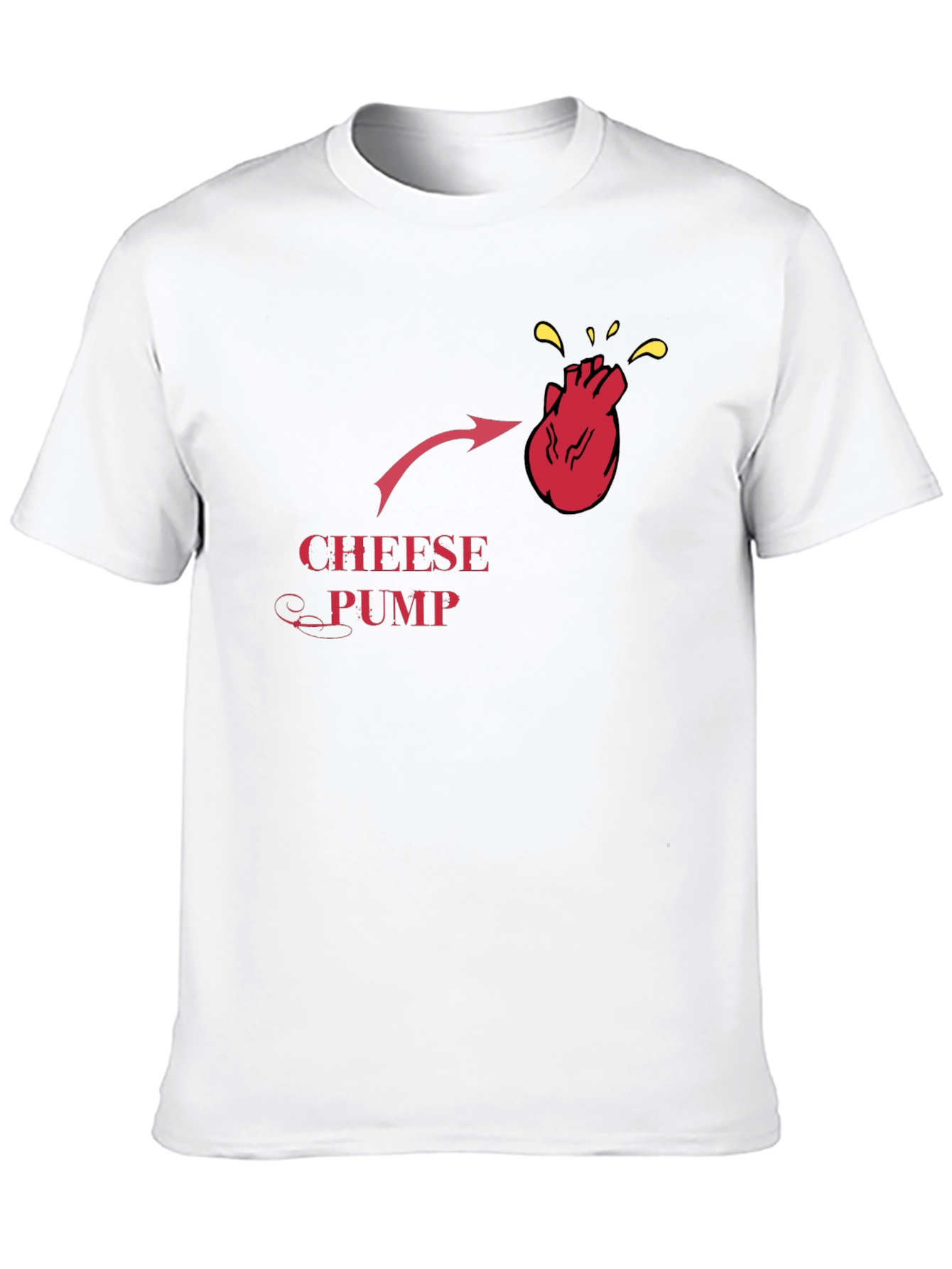 Cheese Pump Funny T-Shirt - Novelty Graphic Tee