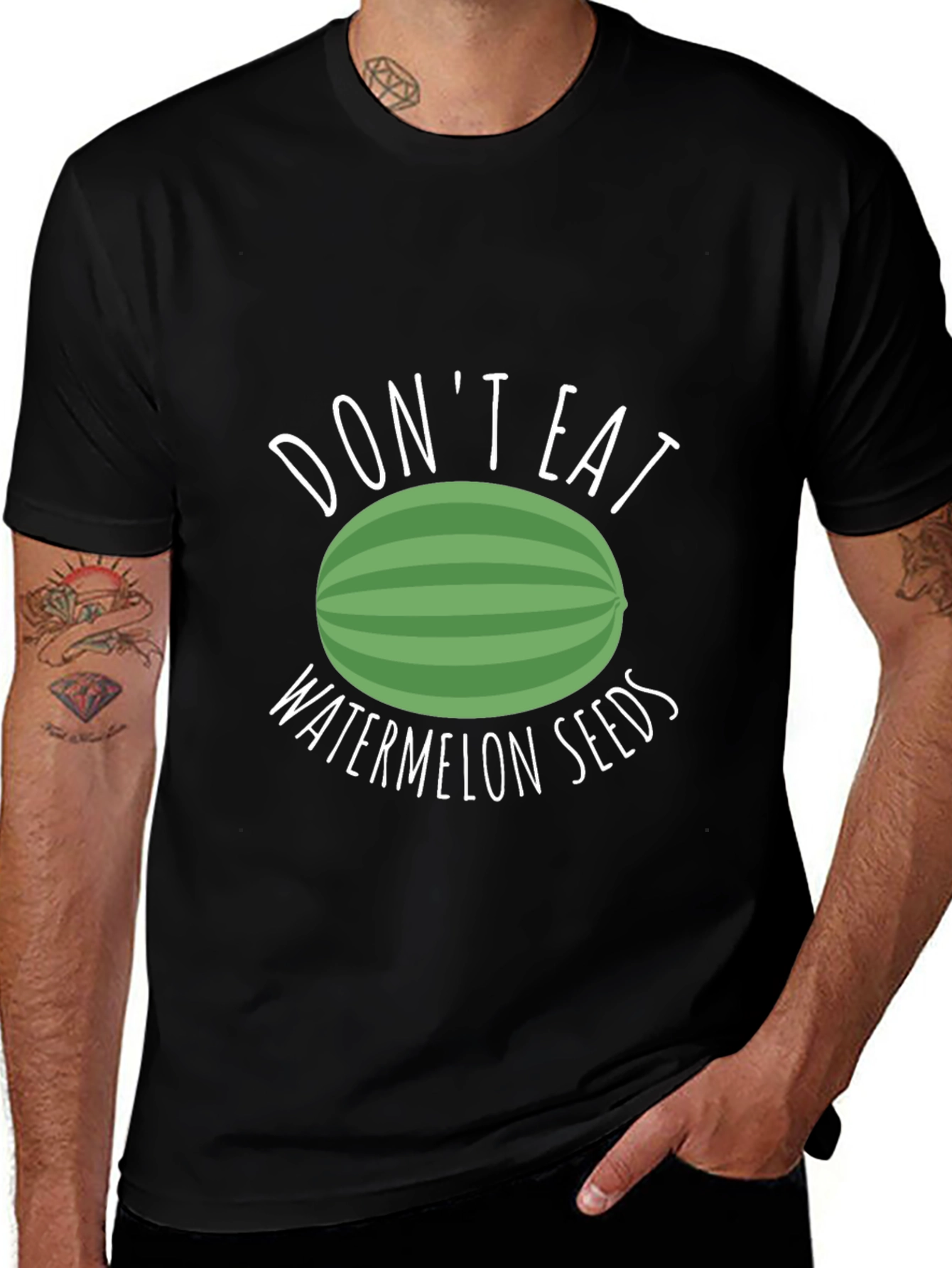 Dont Eat Watermelon Seeds Black T-Shirt