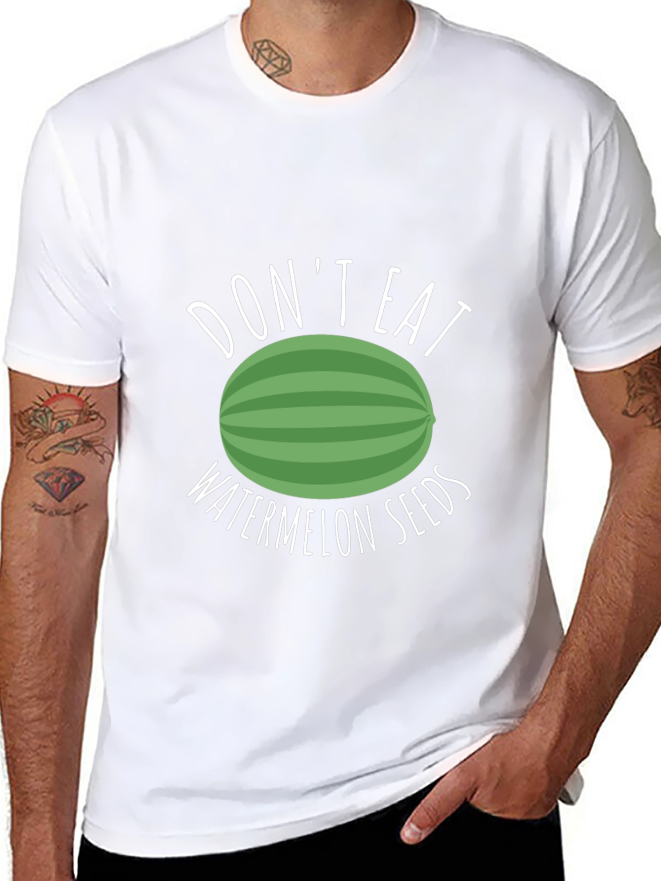 Dont Eat Watermelon Seeds Black T-Shirt