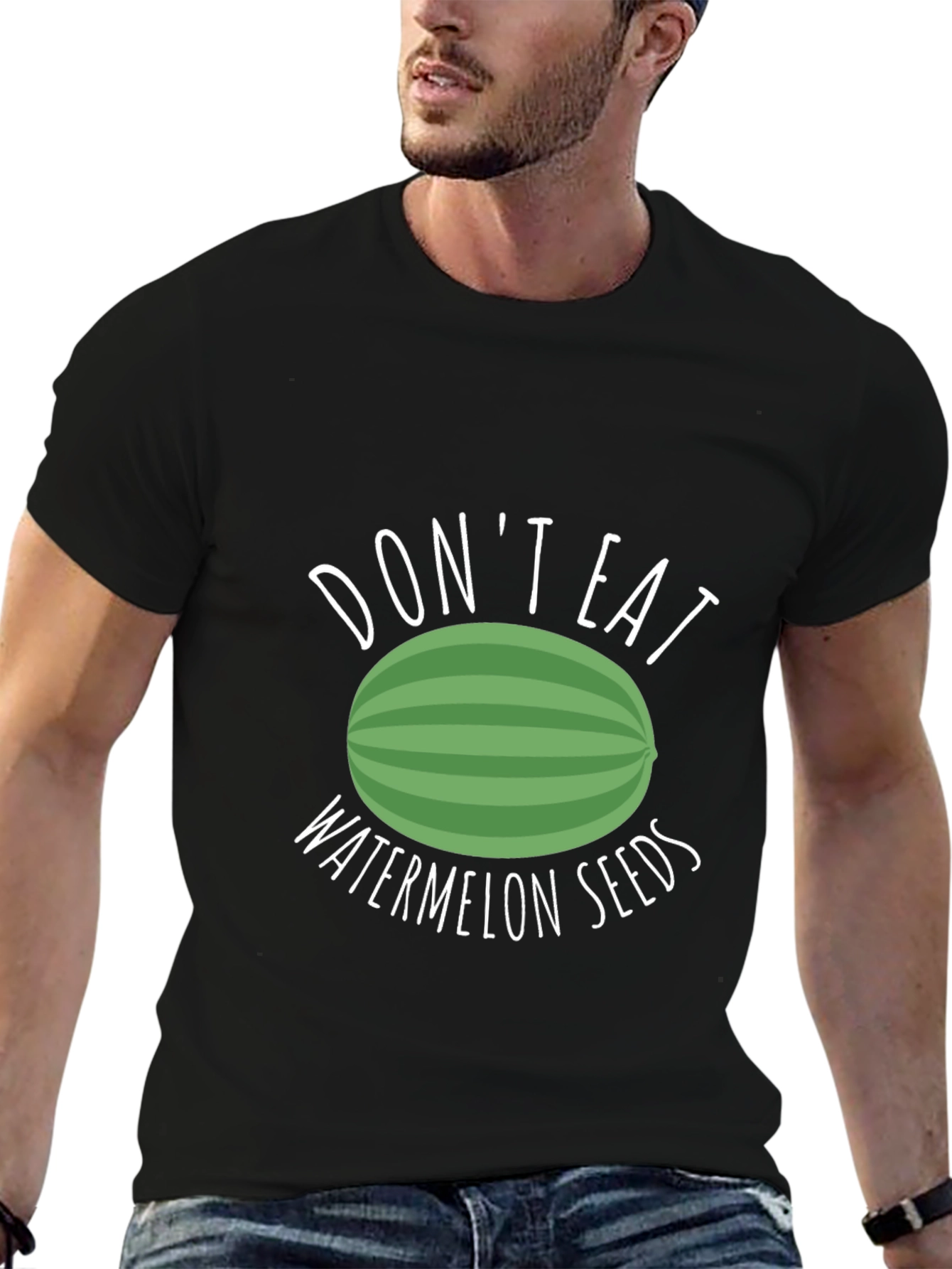 Dont Eat Watermelon Seeds Black T-Shirt