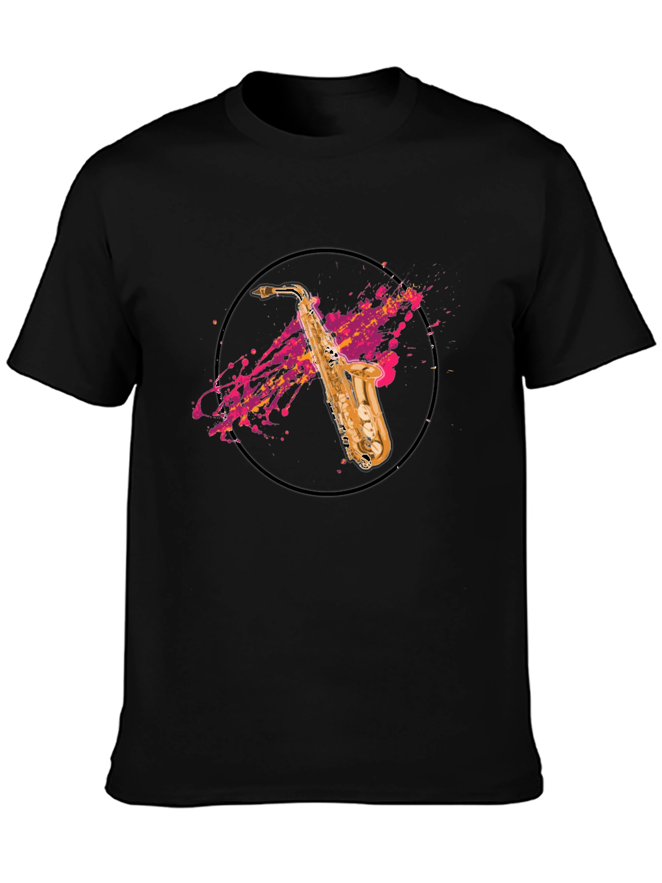 Saxophone Splash T-Shirt - Musician Tee