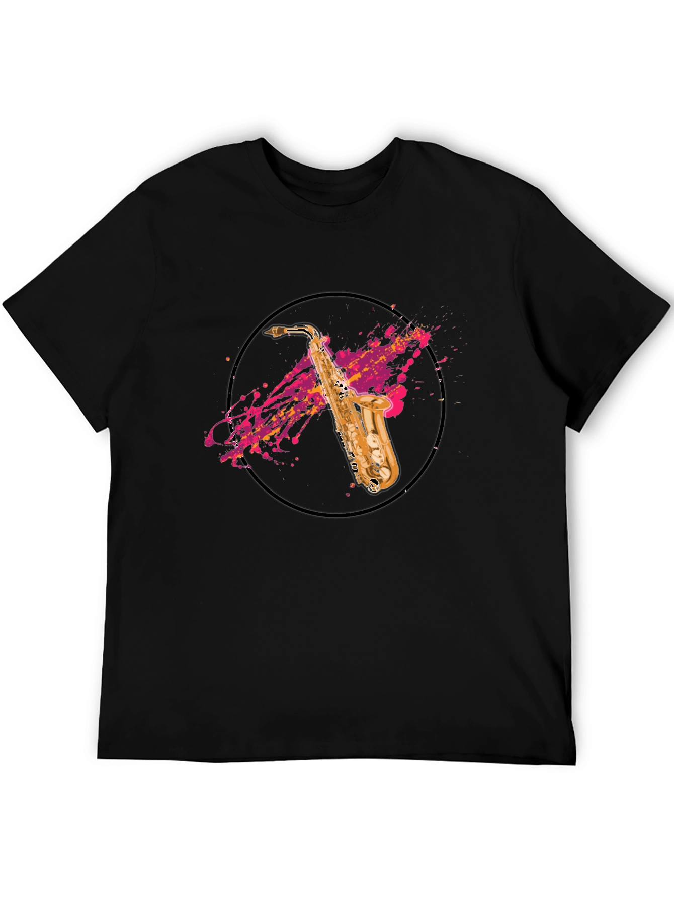 Saxophone Splash T-Shirt - Musician Tee