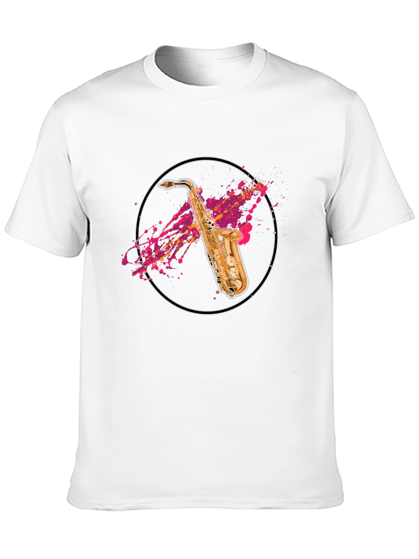 Saxophone Splash T-Shirt - Musician Tee