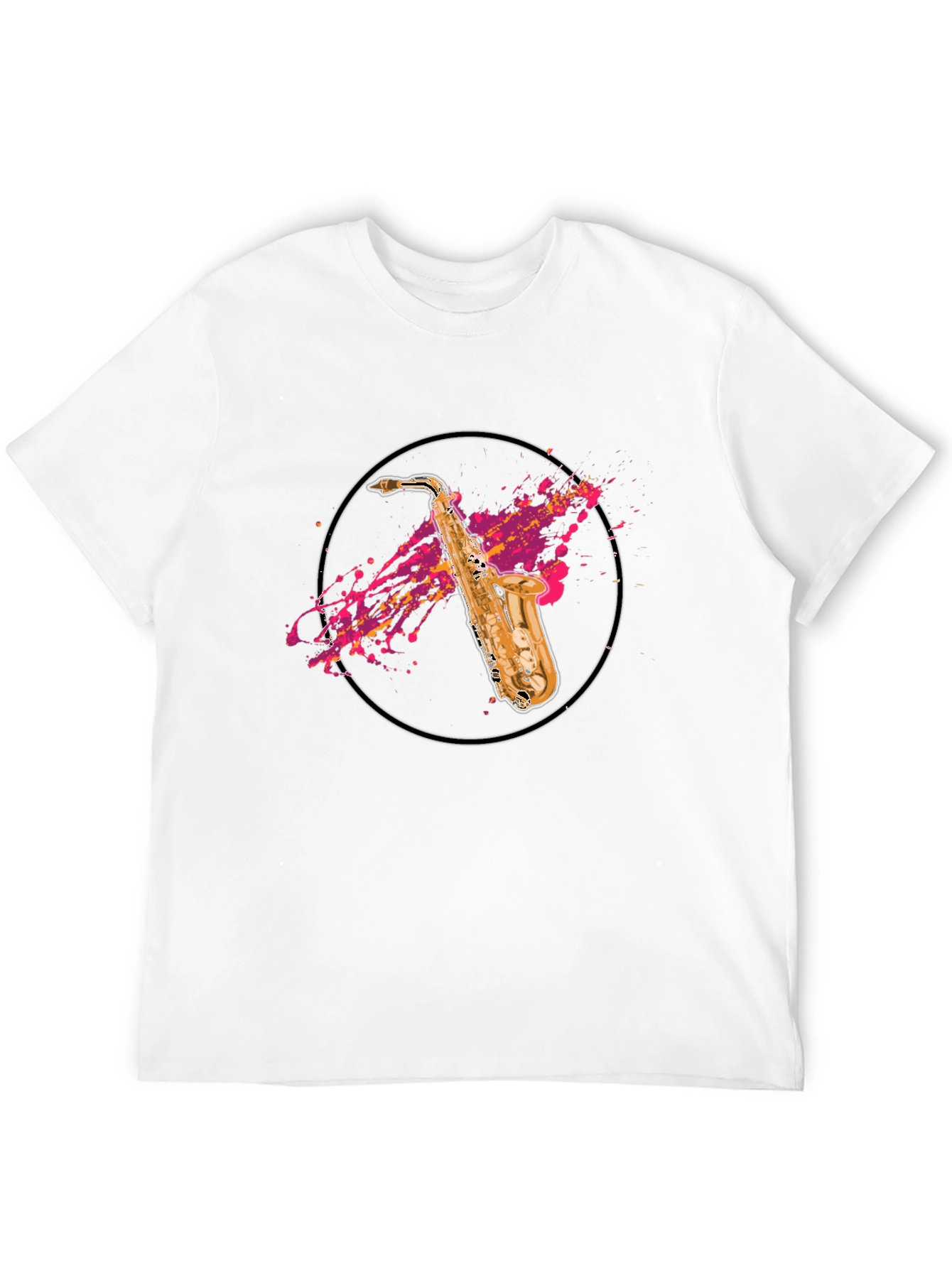 Saxophone Splash T-Shirt - Musician Tee