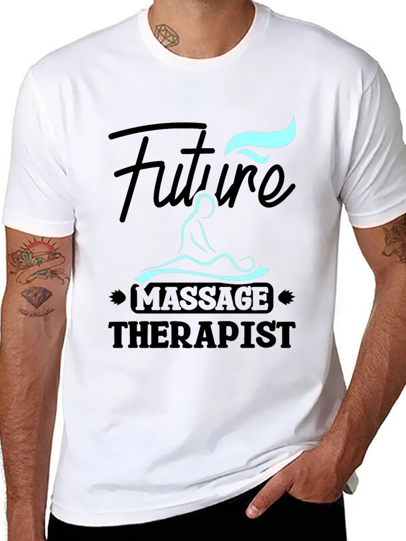 Future Massage Therapist Graphic Tee - Black