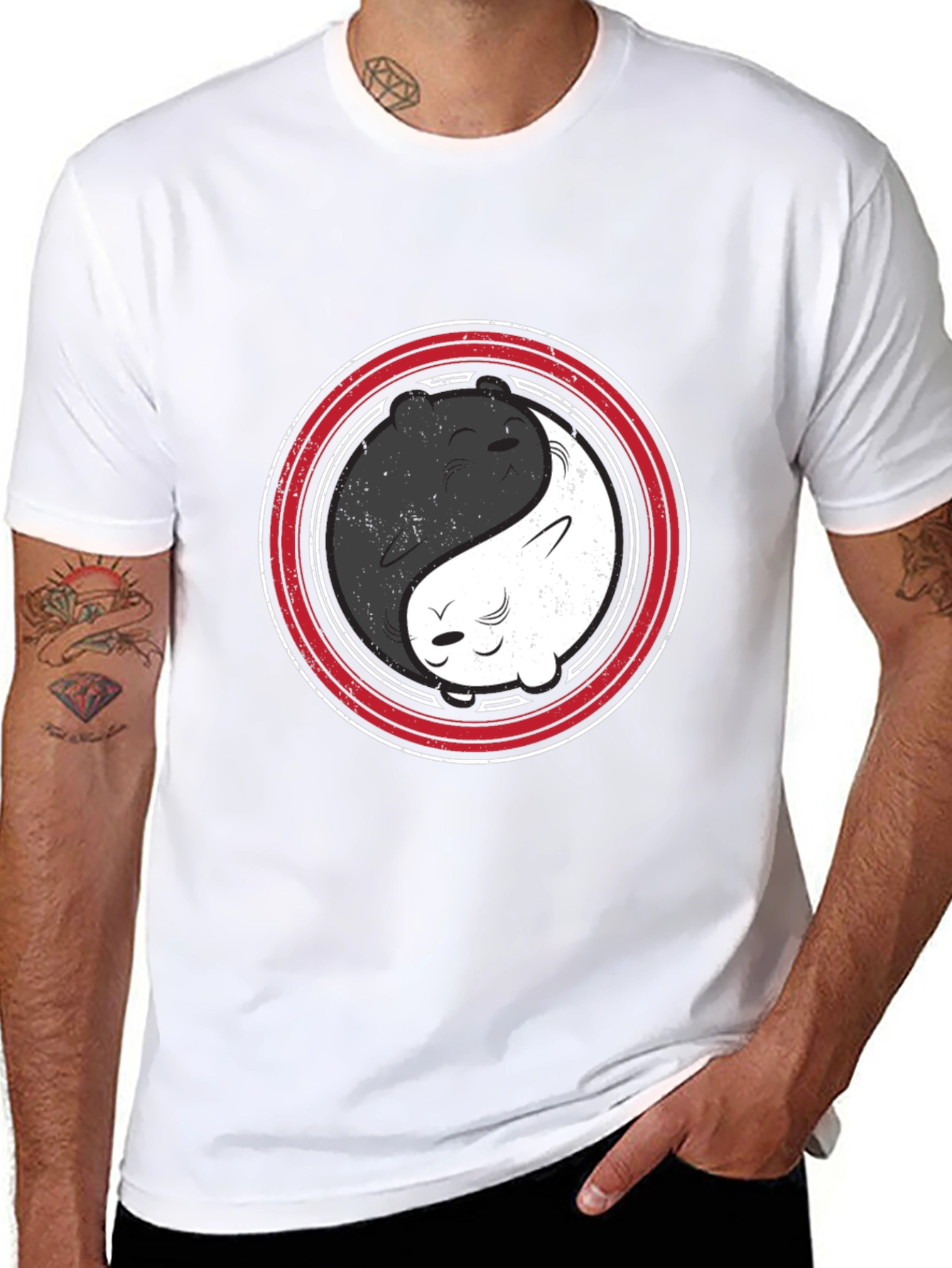 Yin Yang Bears T-Shirt - Harmony & Balance