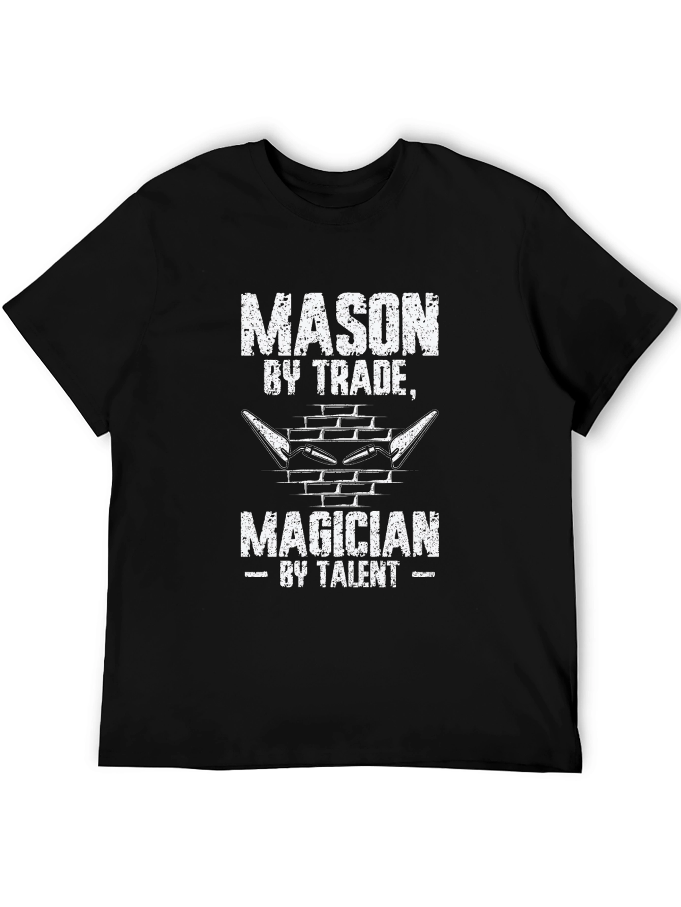 Mason By Trade Magician By Talent Black Graphic Tee