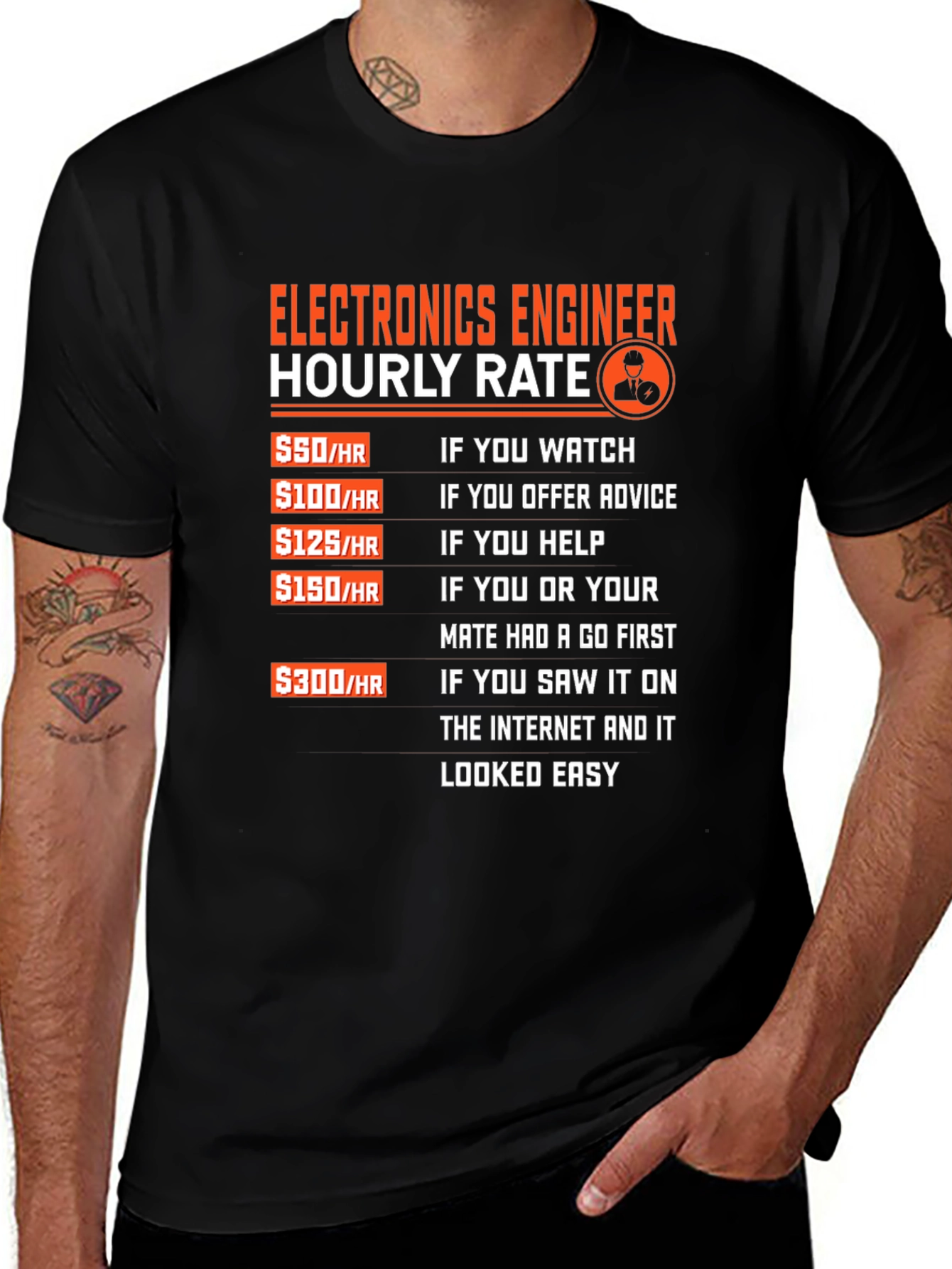 Electronics Engineer Hourly Rate T-Shirt
