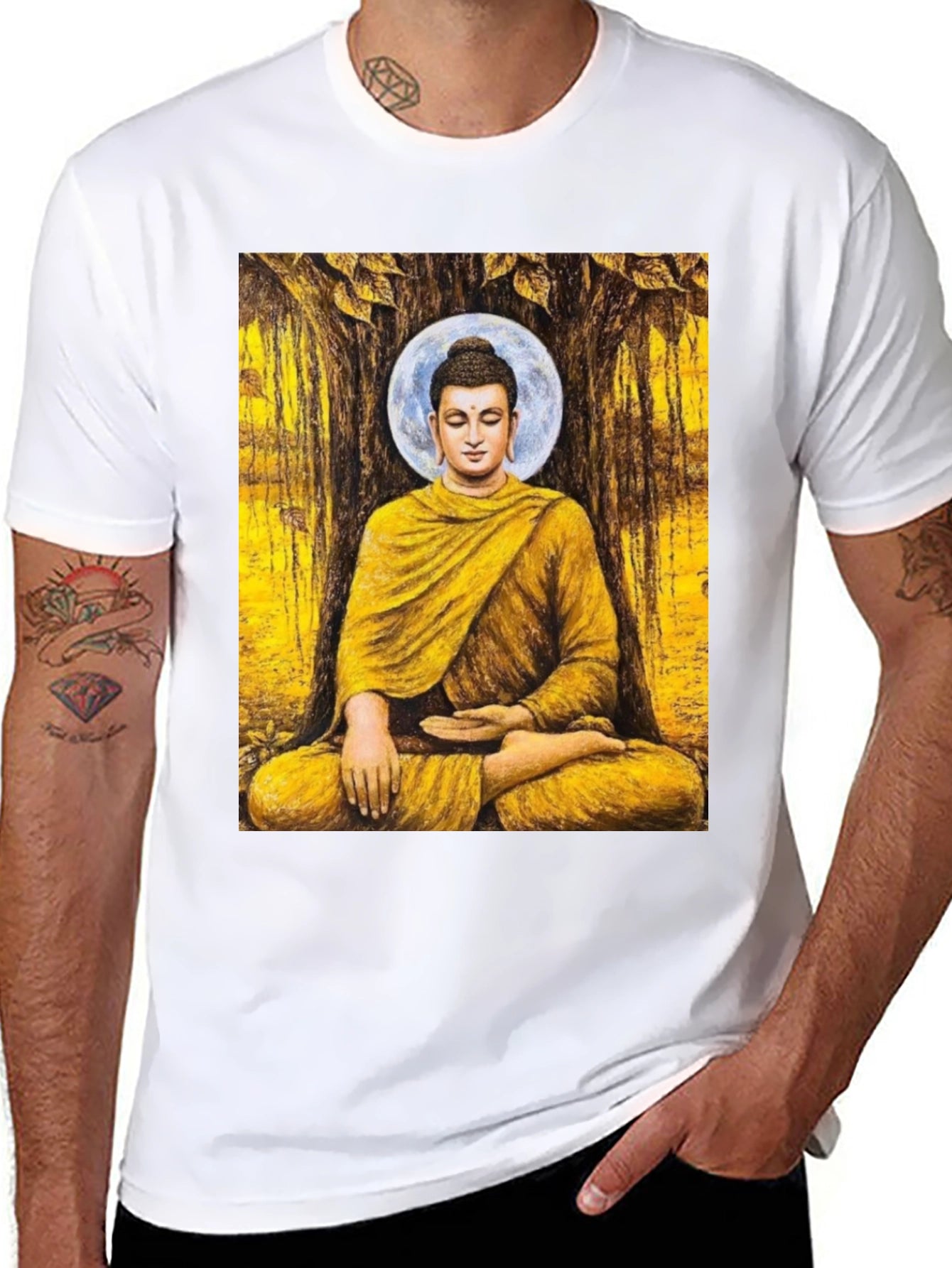 Buddha Graphic Tee - Meditating Enlightenment T-Shirt