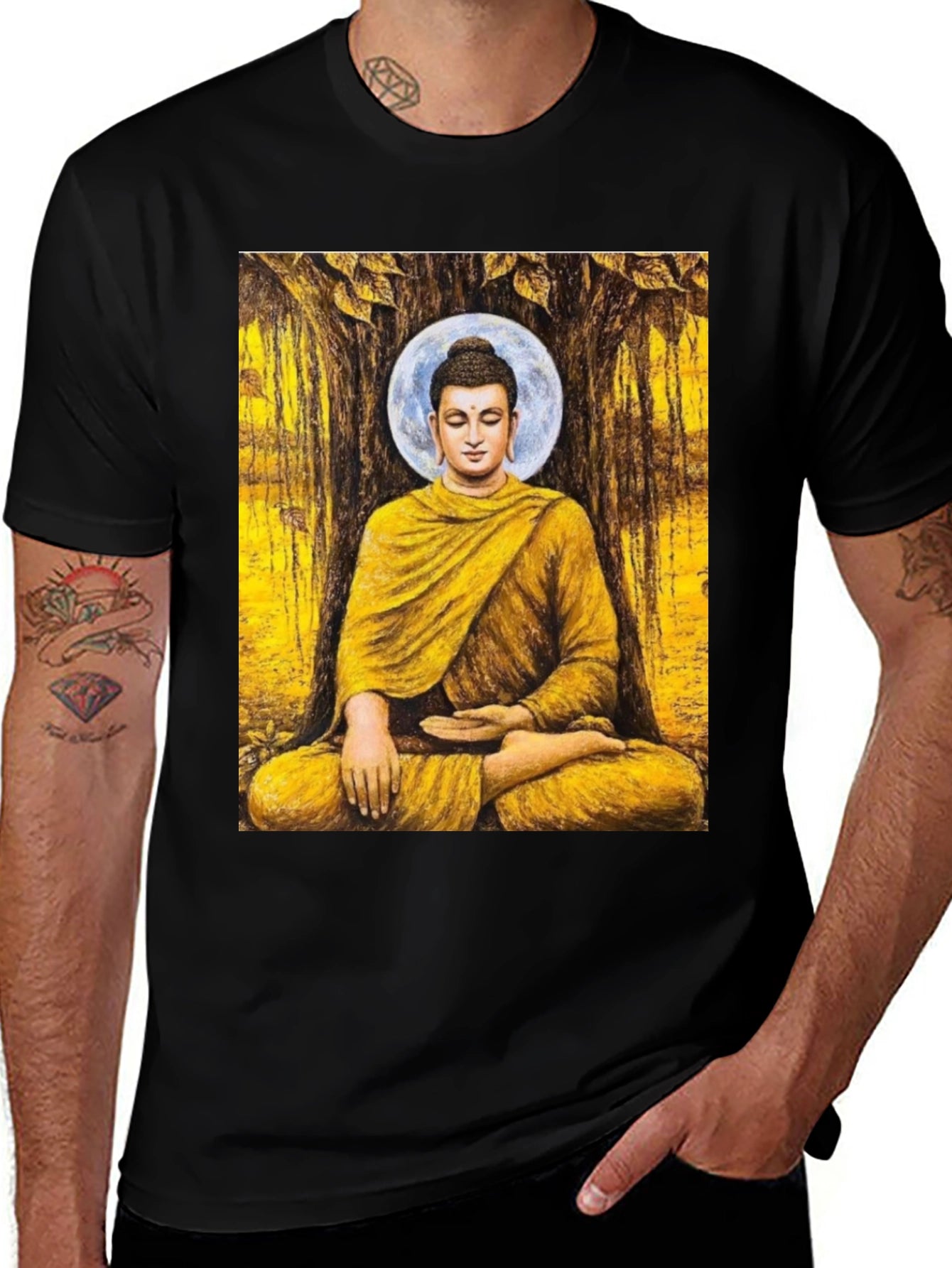 Buddha Graphic Tee - Meditating Enlightenment T-Shirt