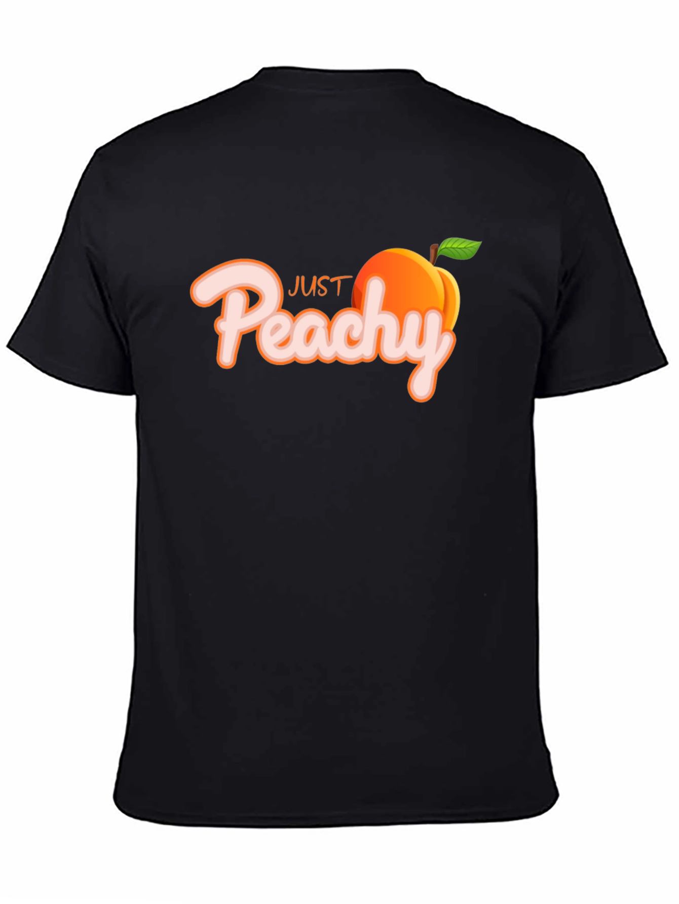 Just Peachy Black T-Shirt - Casual Style