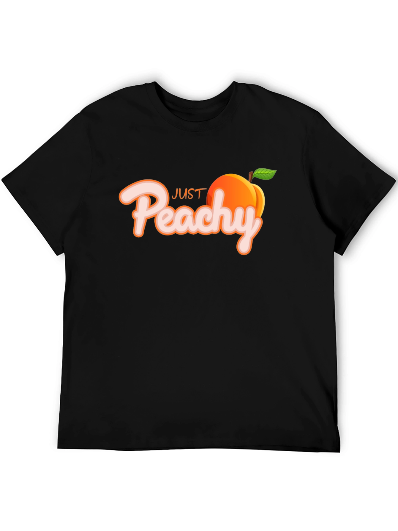 Just Peachy Black T-Shirt - Casual Style