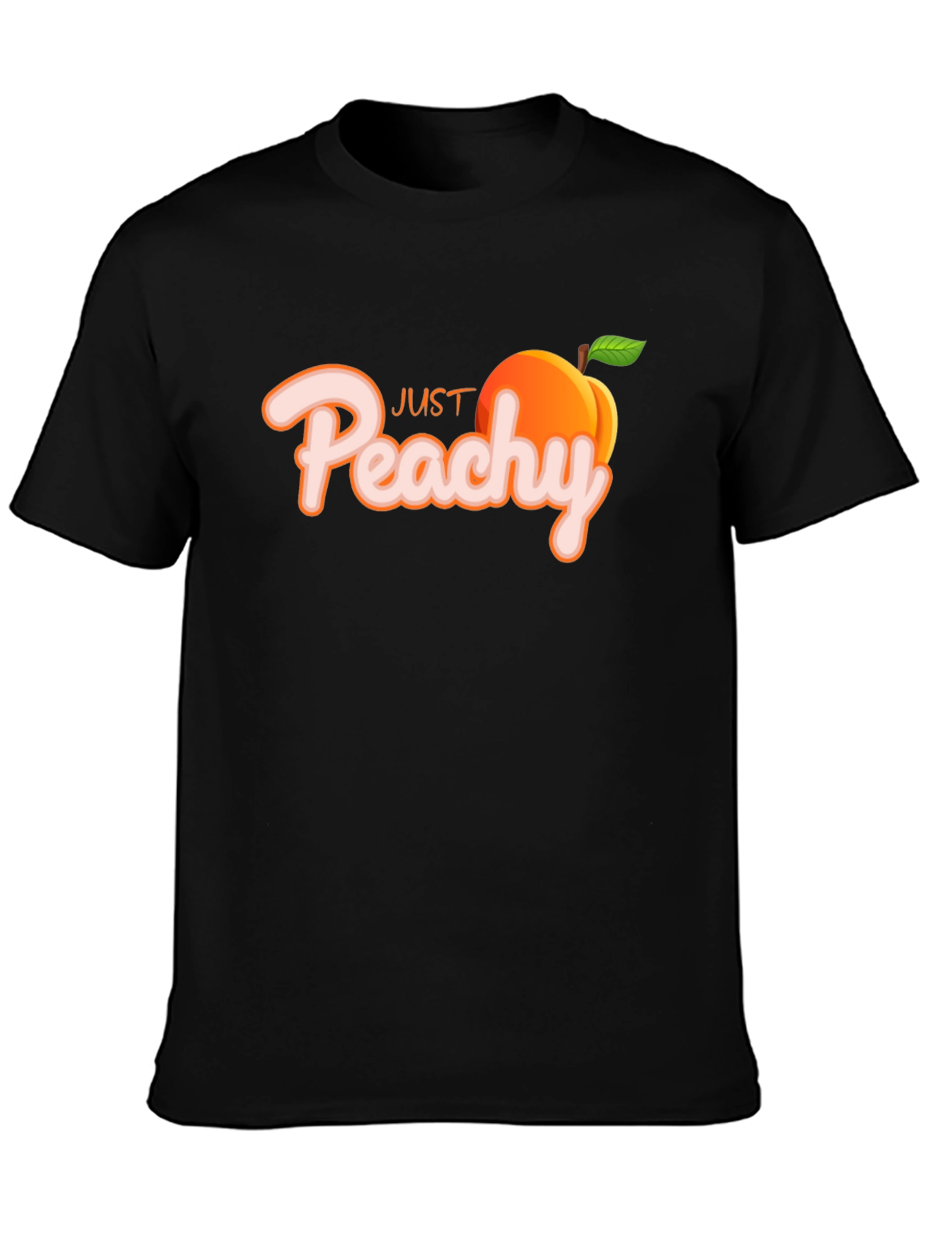 Just Peachy Black T-Shirt - Casual Style