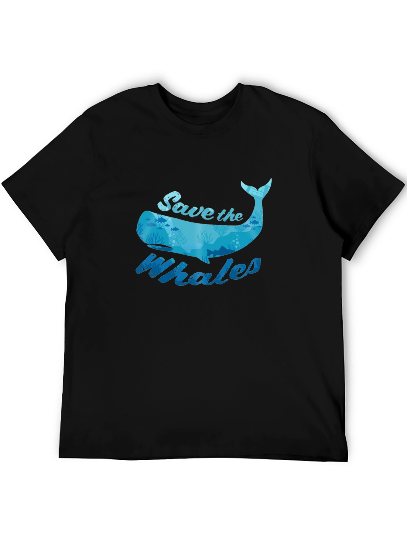 Save the Whales Graphic Tee - Black