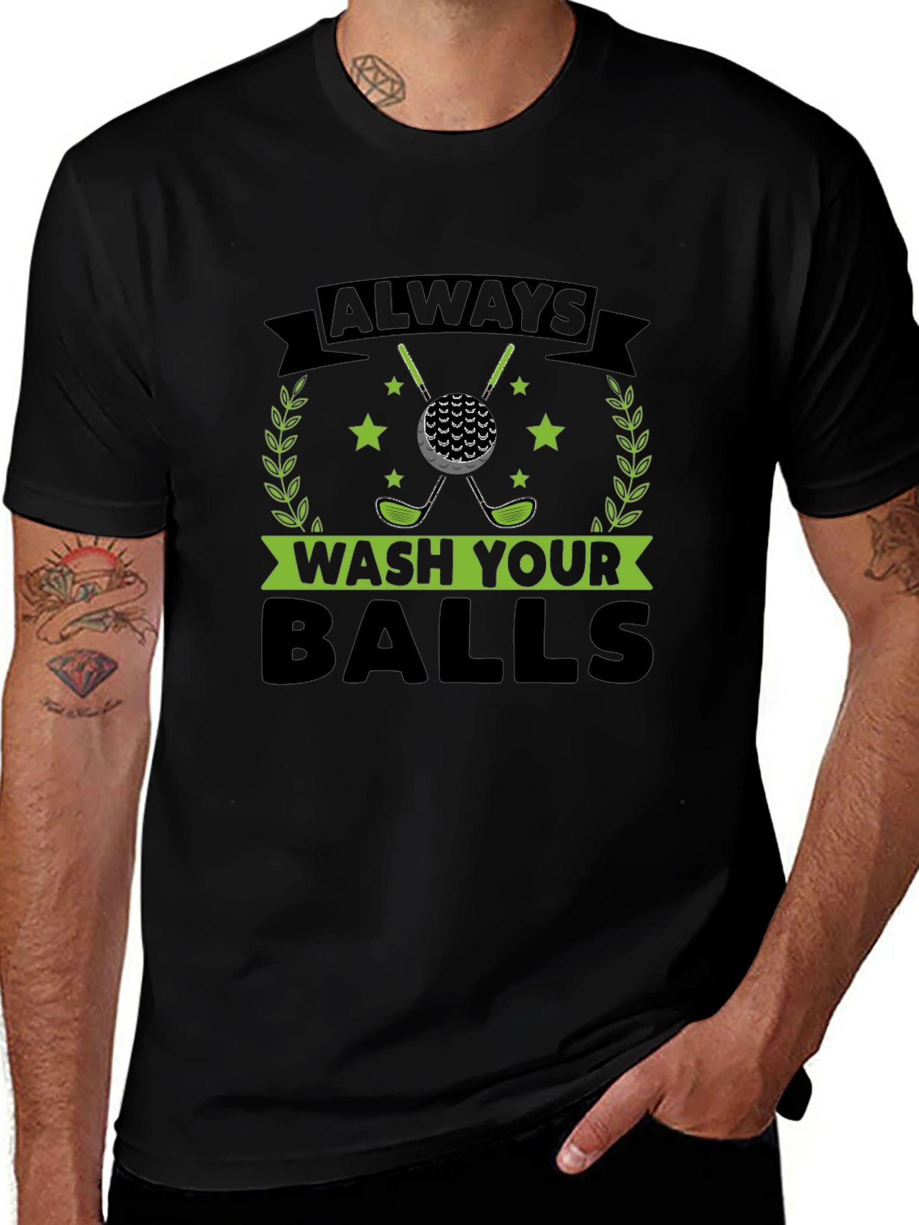 Funny Golf T-Shirt - Always Wash Your Balls