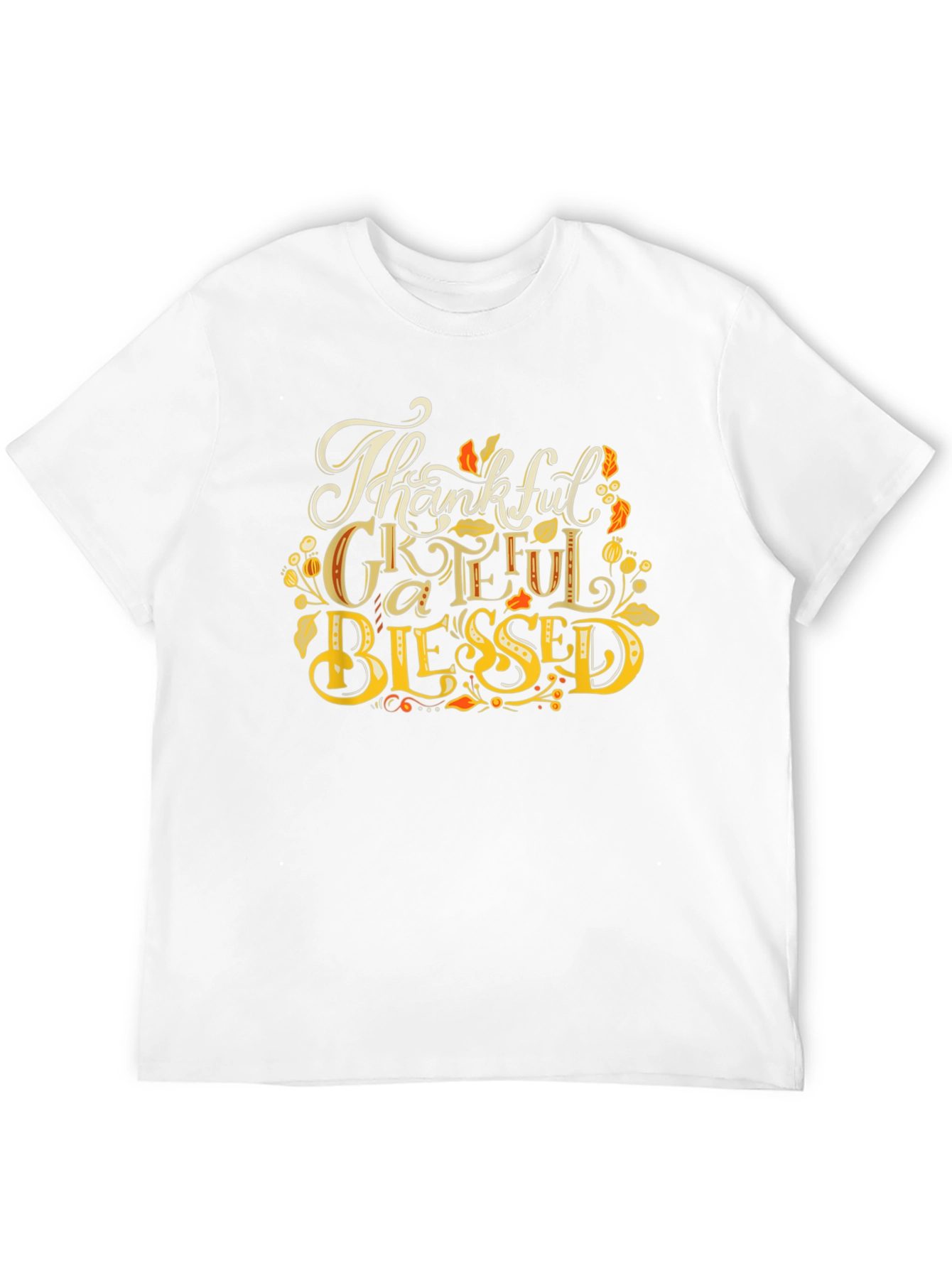 Thankful Grateful Blessed Black T-Shirt