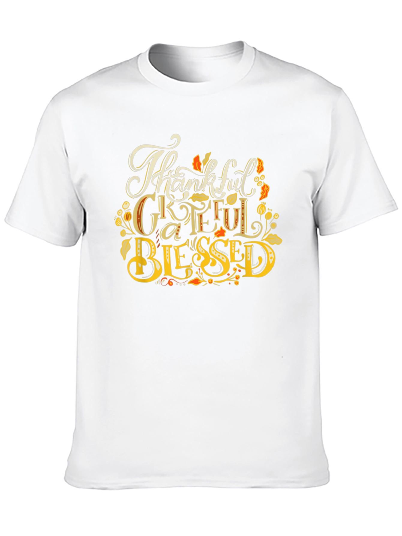Thankful Grateful Blessed Black T-Shirt