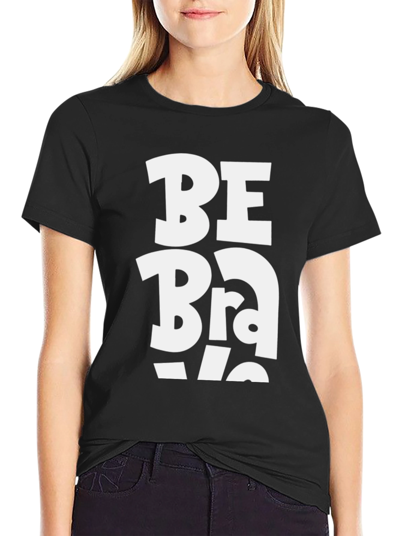Be Brave T-Shirt - Black Graphic Tee