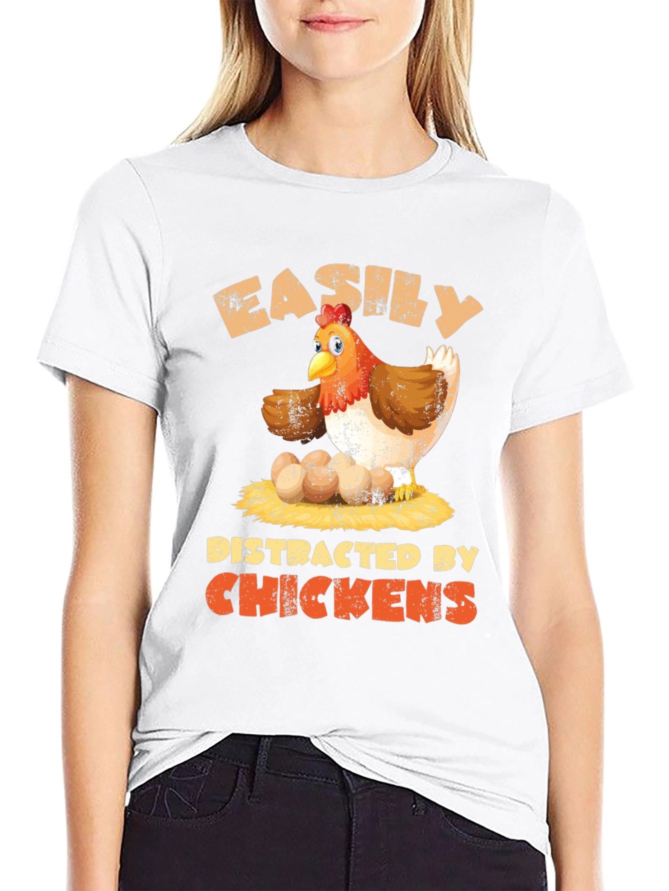 Easily Distracted By Chickens T-Shirt