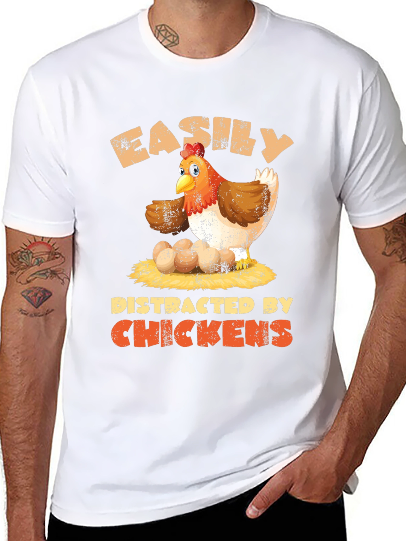 Easily Distracted By Chickens T-Shirt