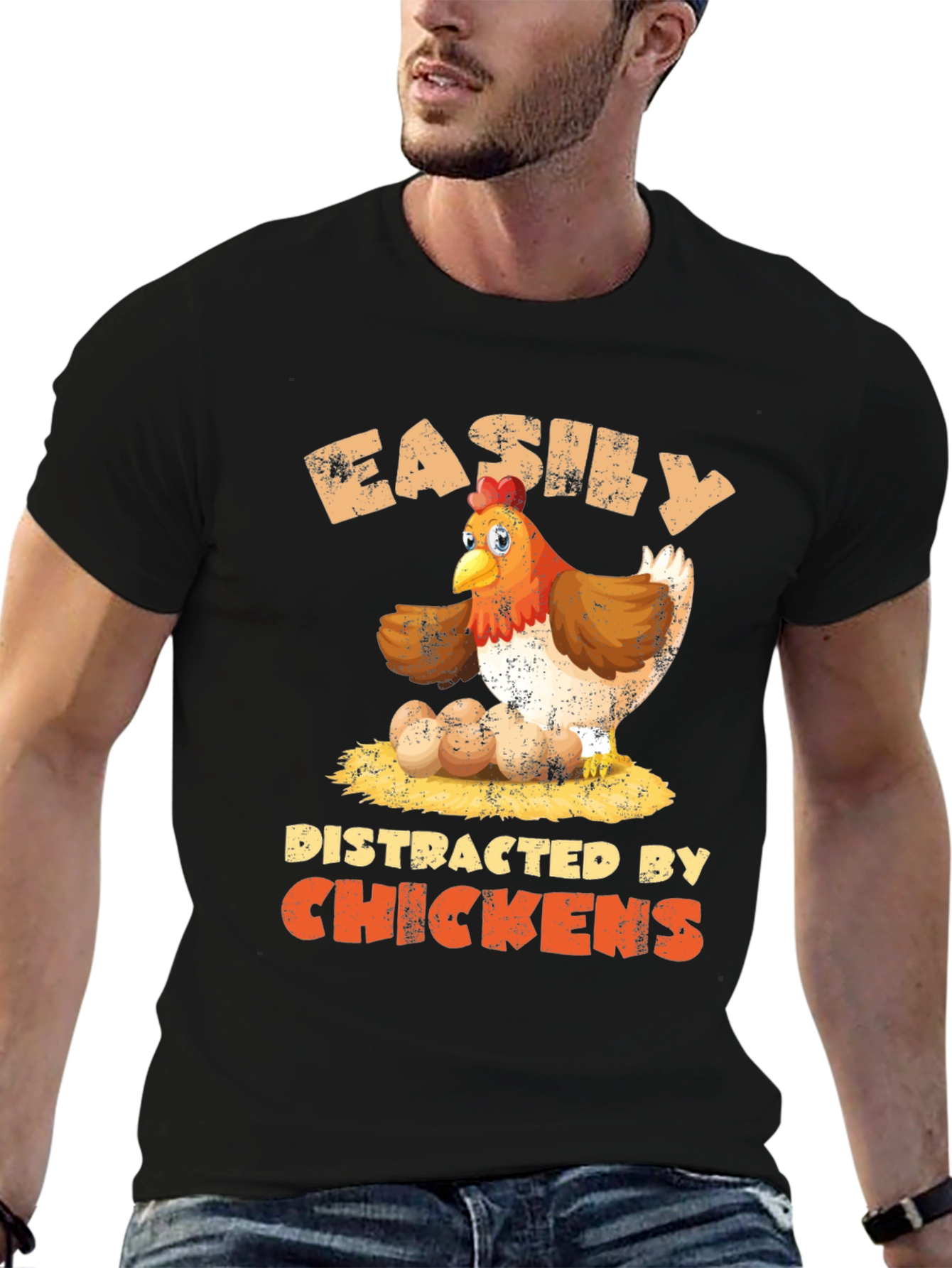Easily Distracted By Chickens T-Shirt