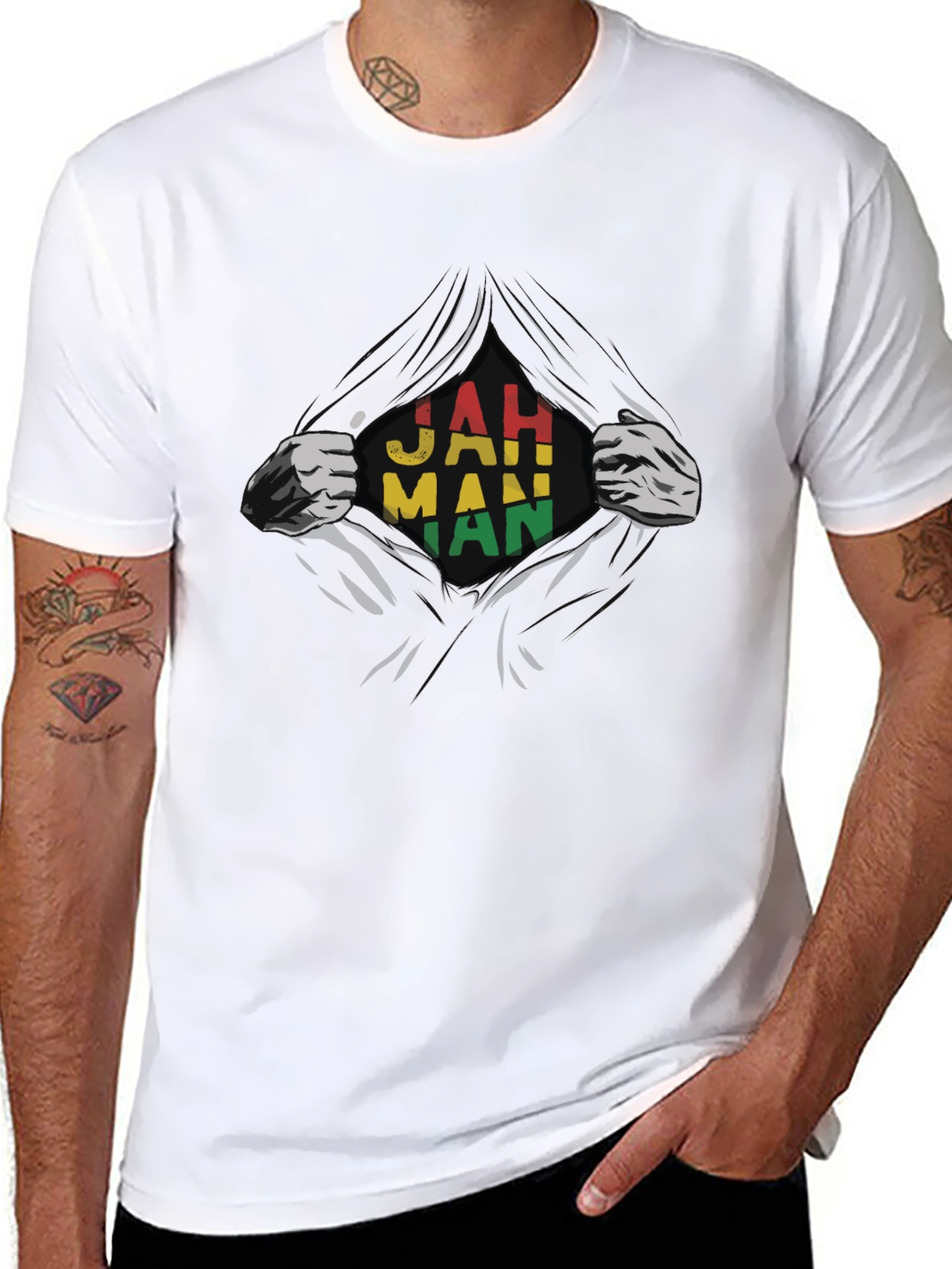 Jah Man Rasta Flag T-Shirt