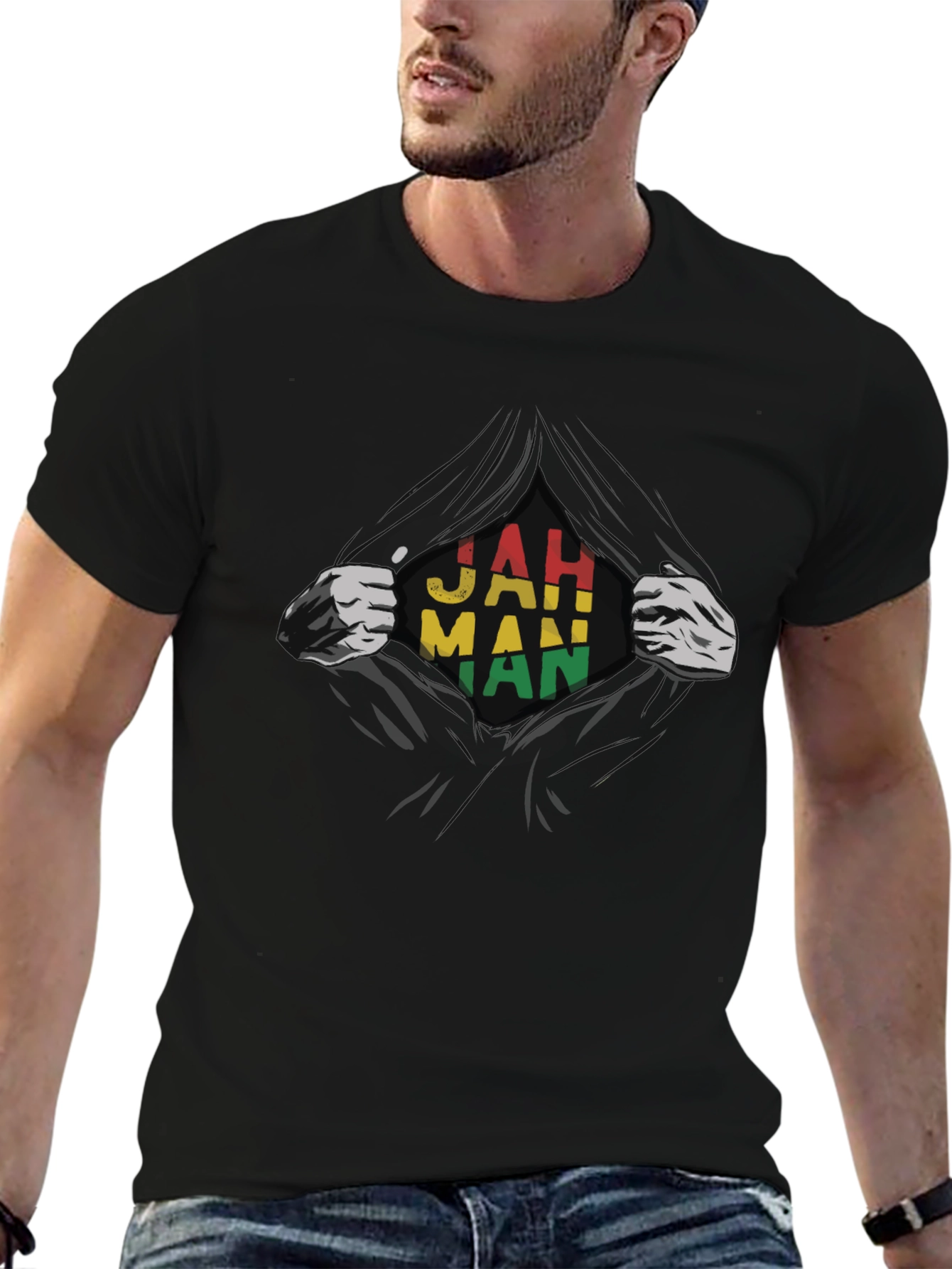Jah Man Rasta Flag T-Shirt
