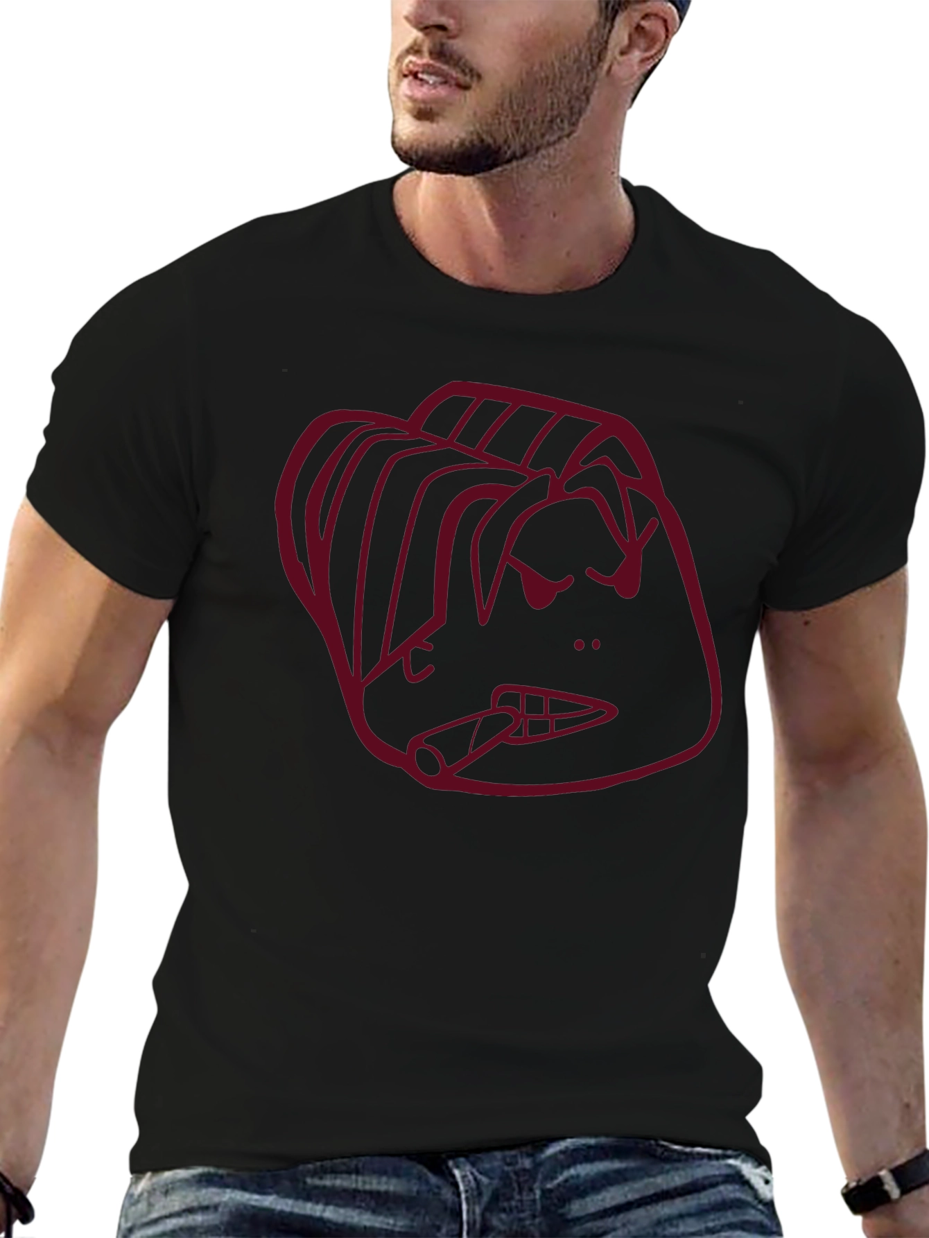 Graphic Print T-Shirt - Black