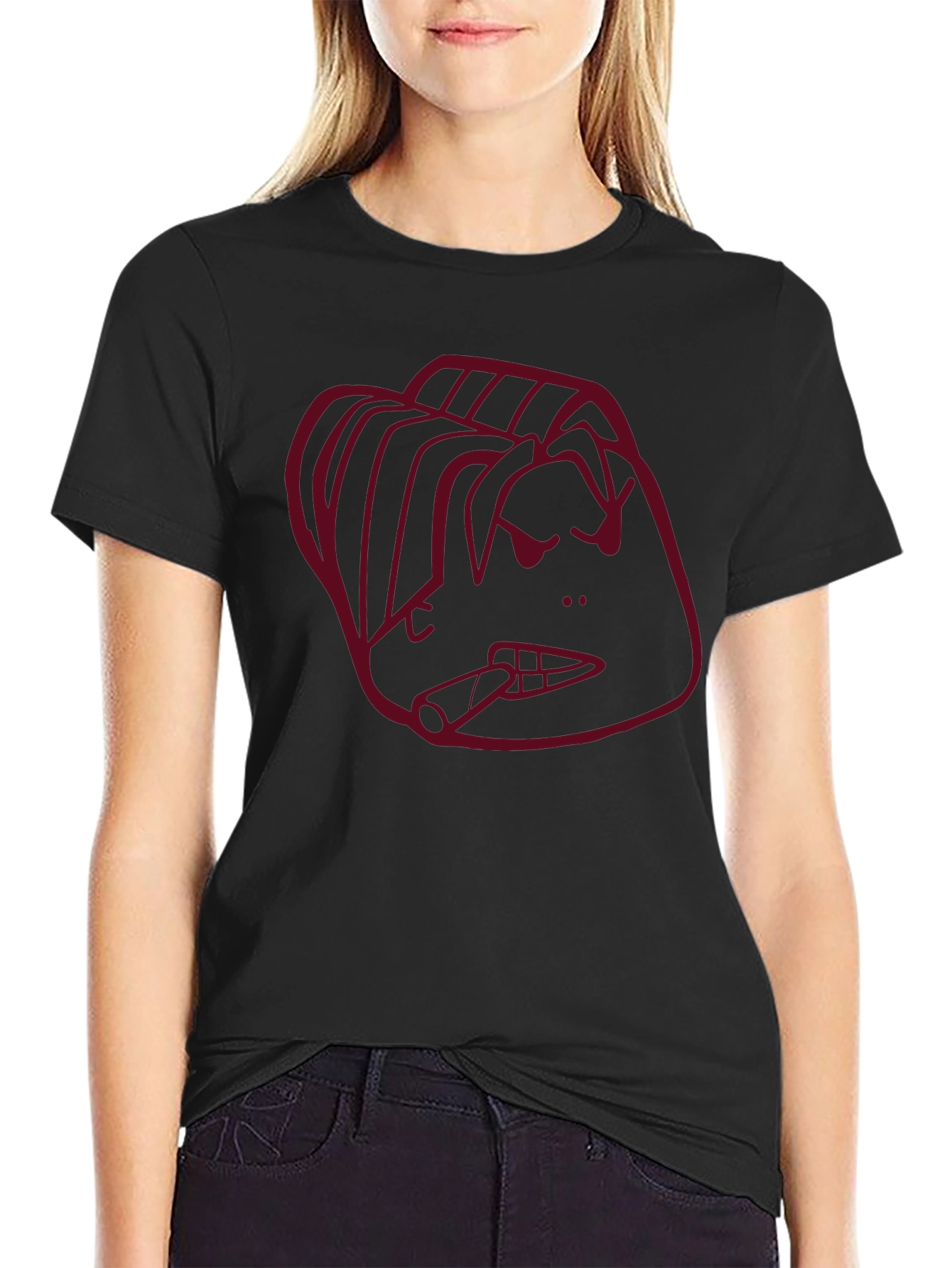 Graphic Print T-Shirt - Black