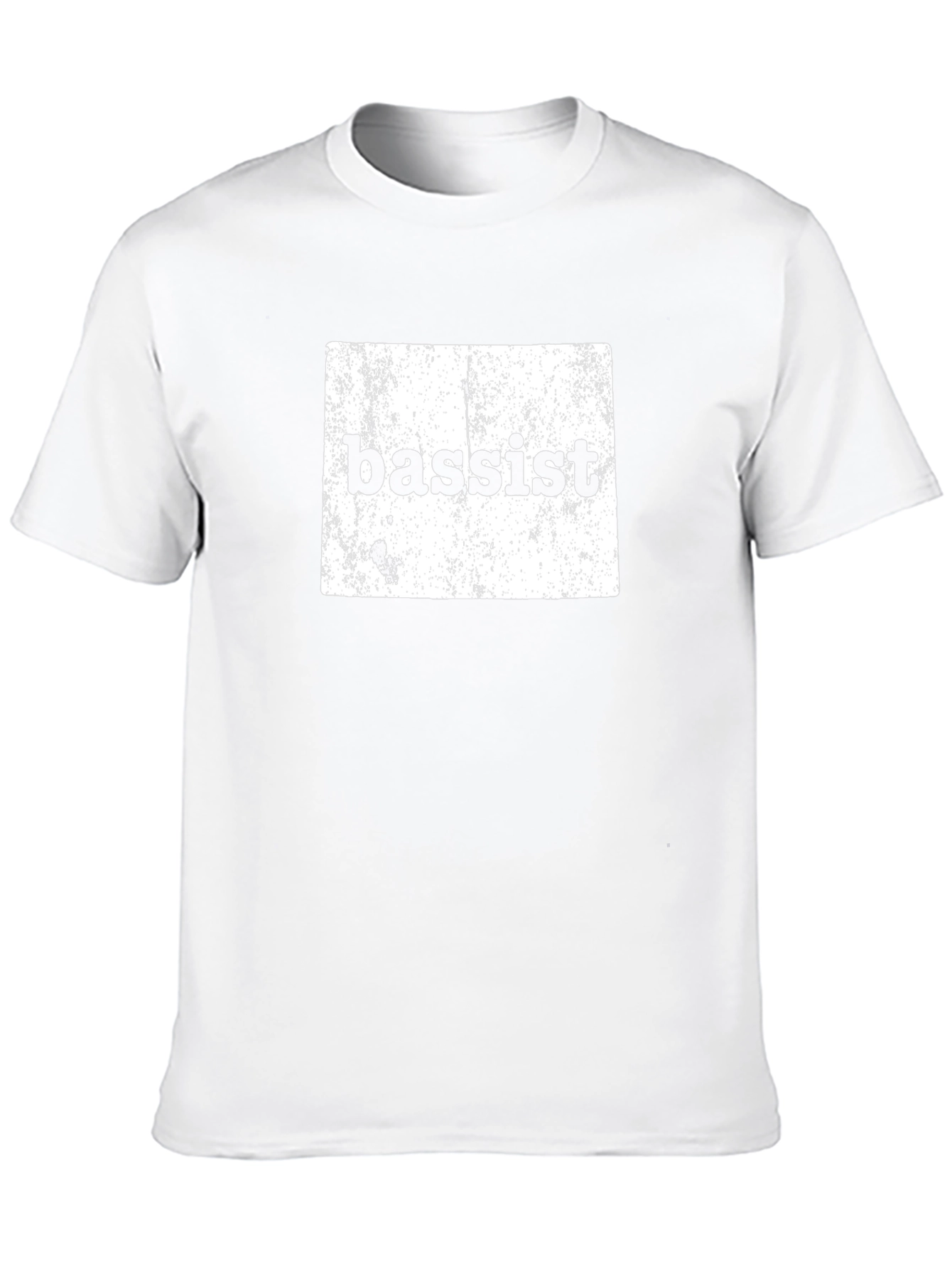 Bassist Distressed Graphic Tee - Black Cotton T-Shirt