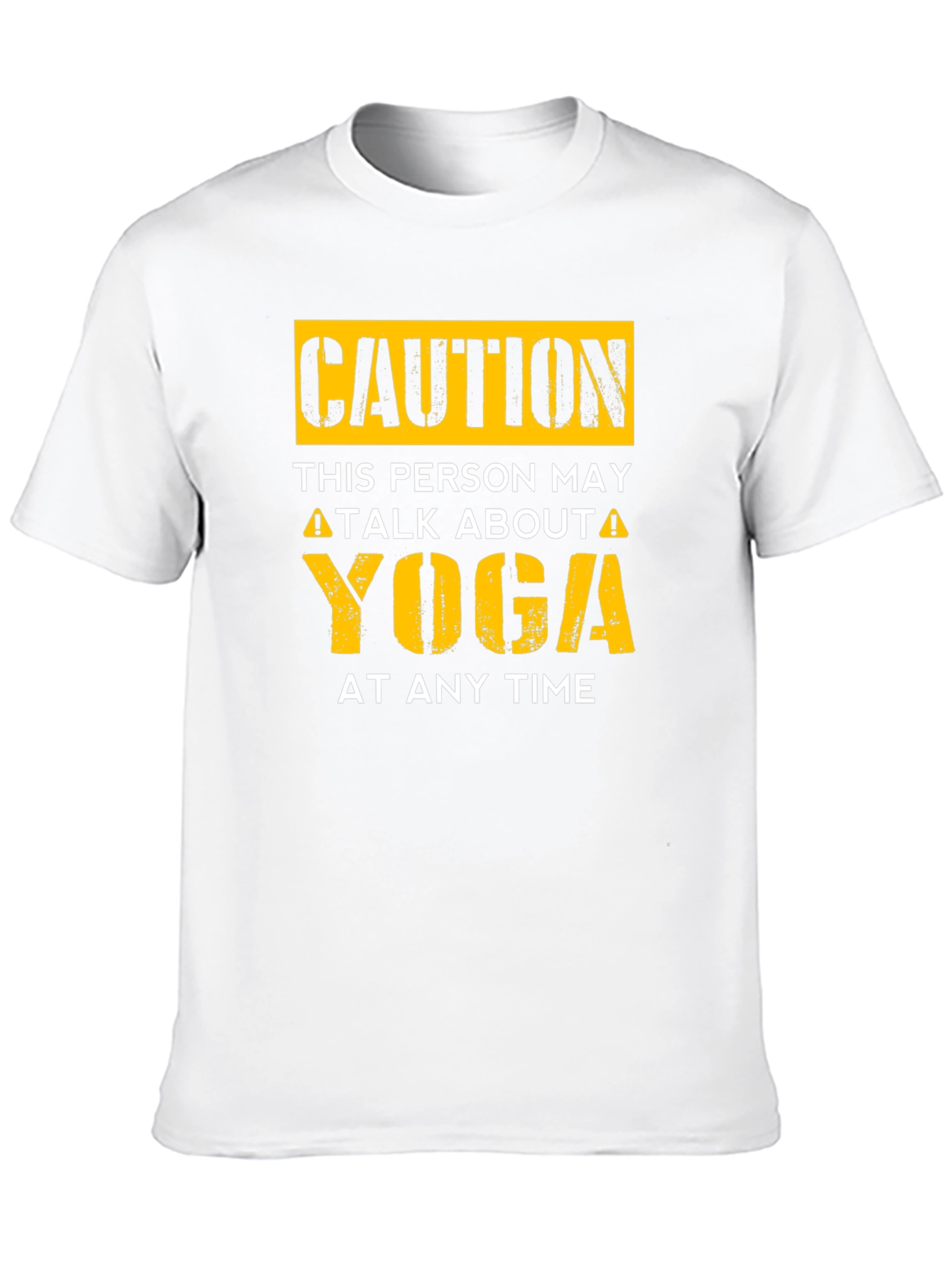 Caution Yoga Humor Graphic Tee