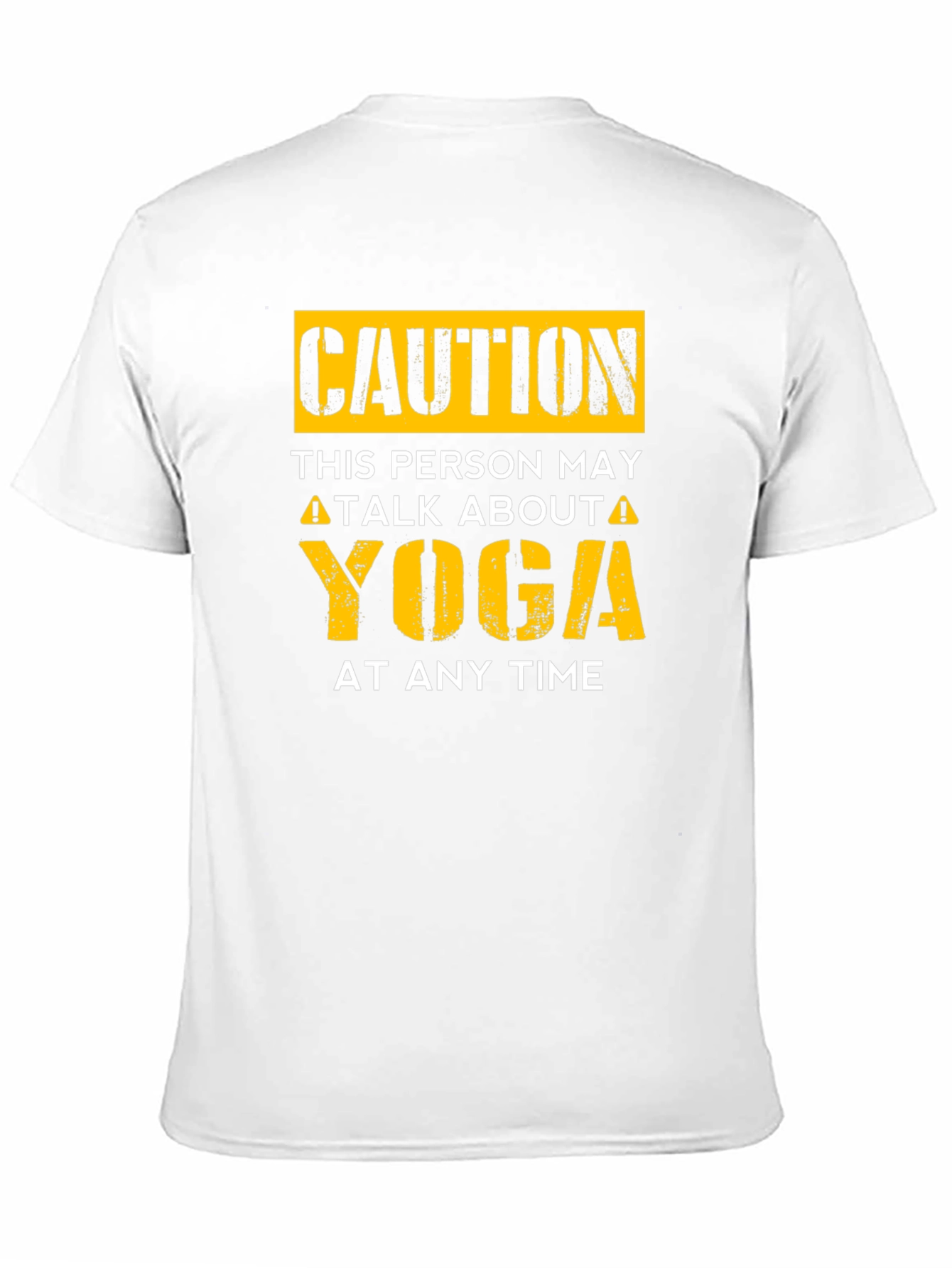 Caution Yoga Humor Graphic Tee