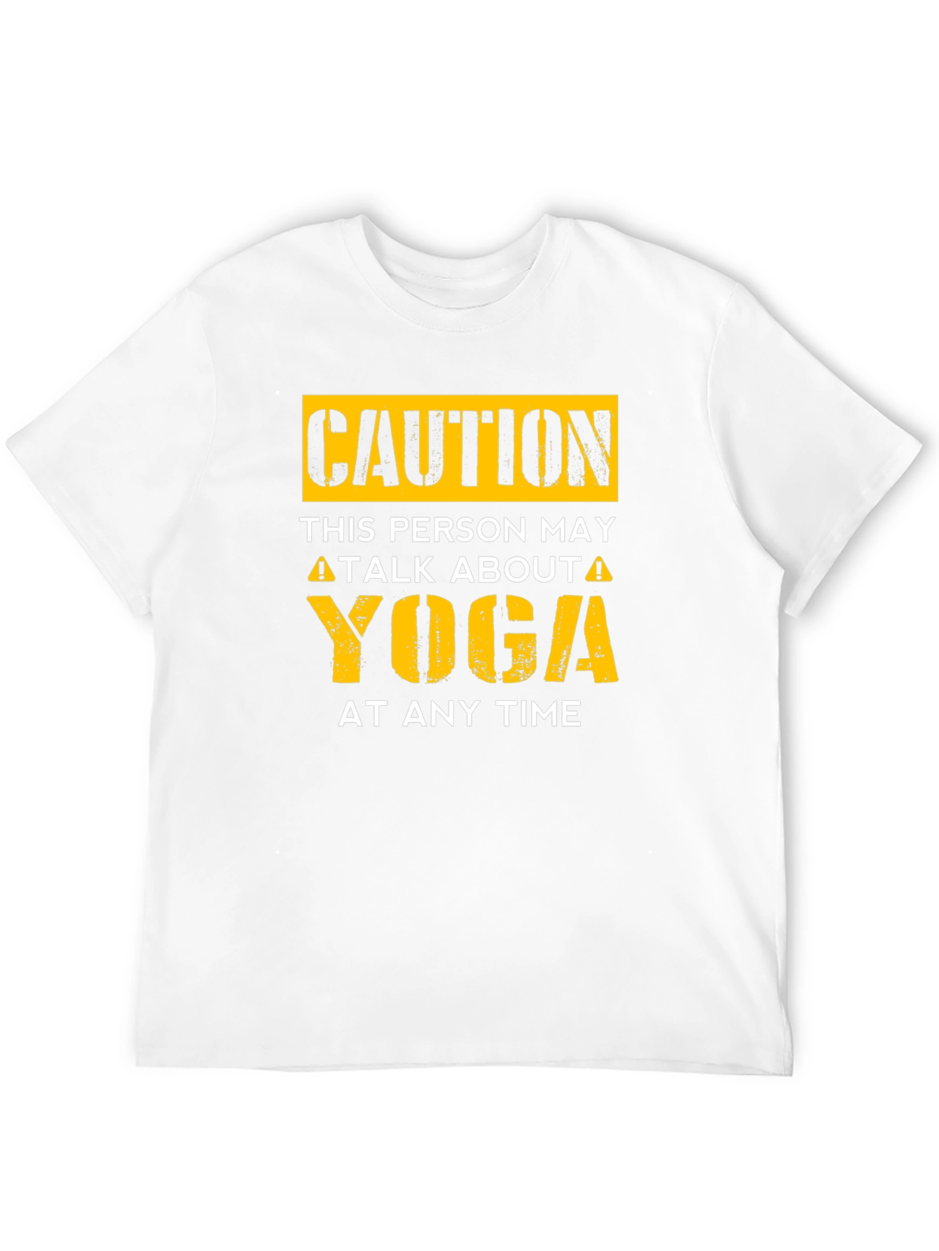 Caution Yoga Humor Graphic Tee