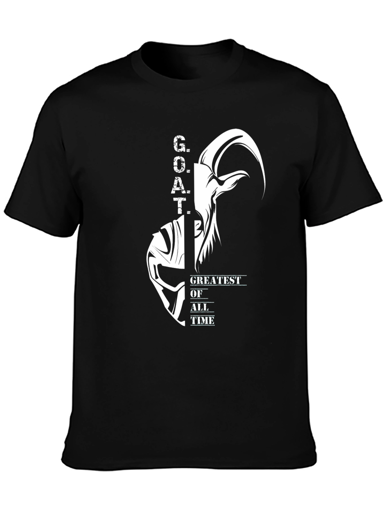 Greatest of All Time GOAT Black T-Shirt