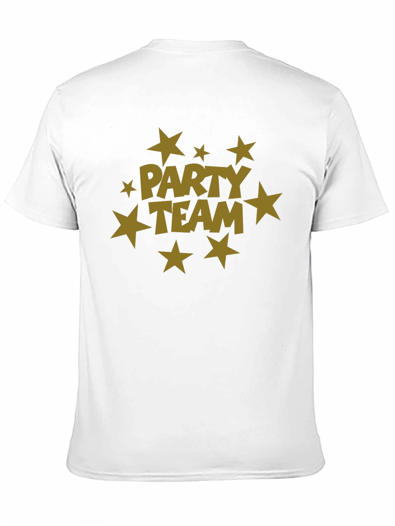 Party Team Graphic Print Black T-Shirt