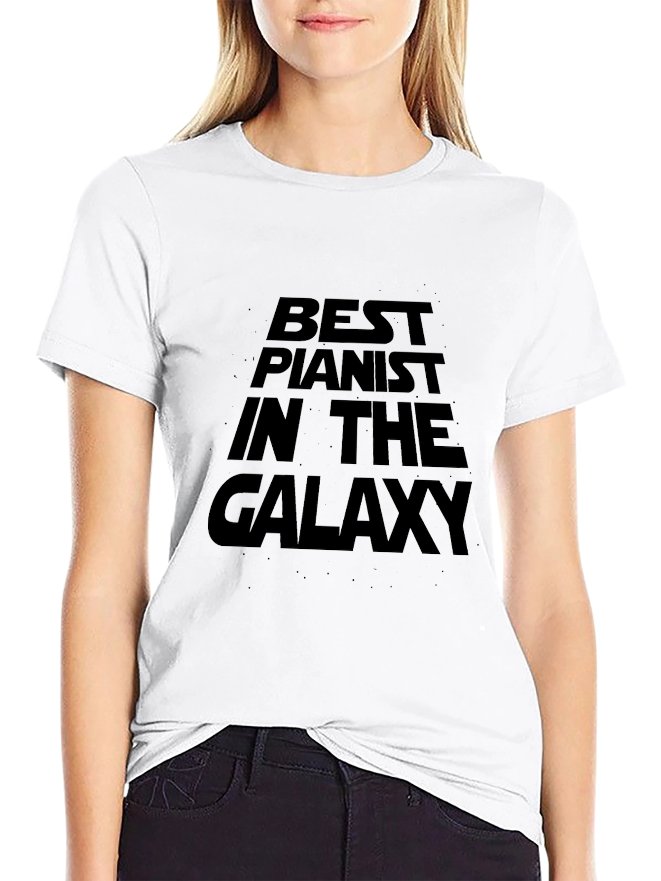 Best Pianist in the Galaxy Black T-Shirt