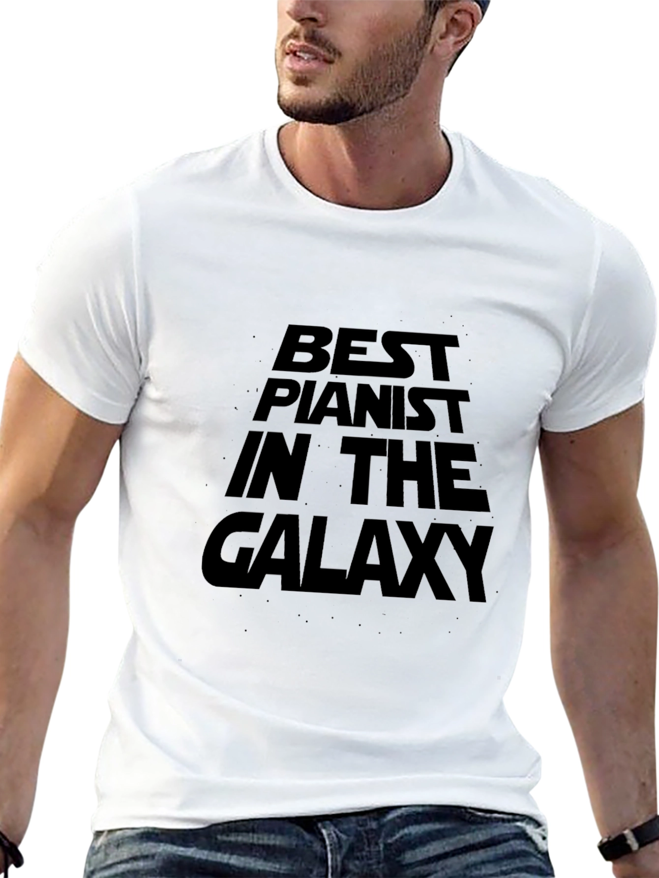 Best Pianist in the Galaxy Black T-Shirt