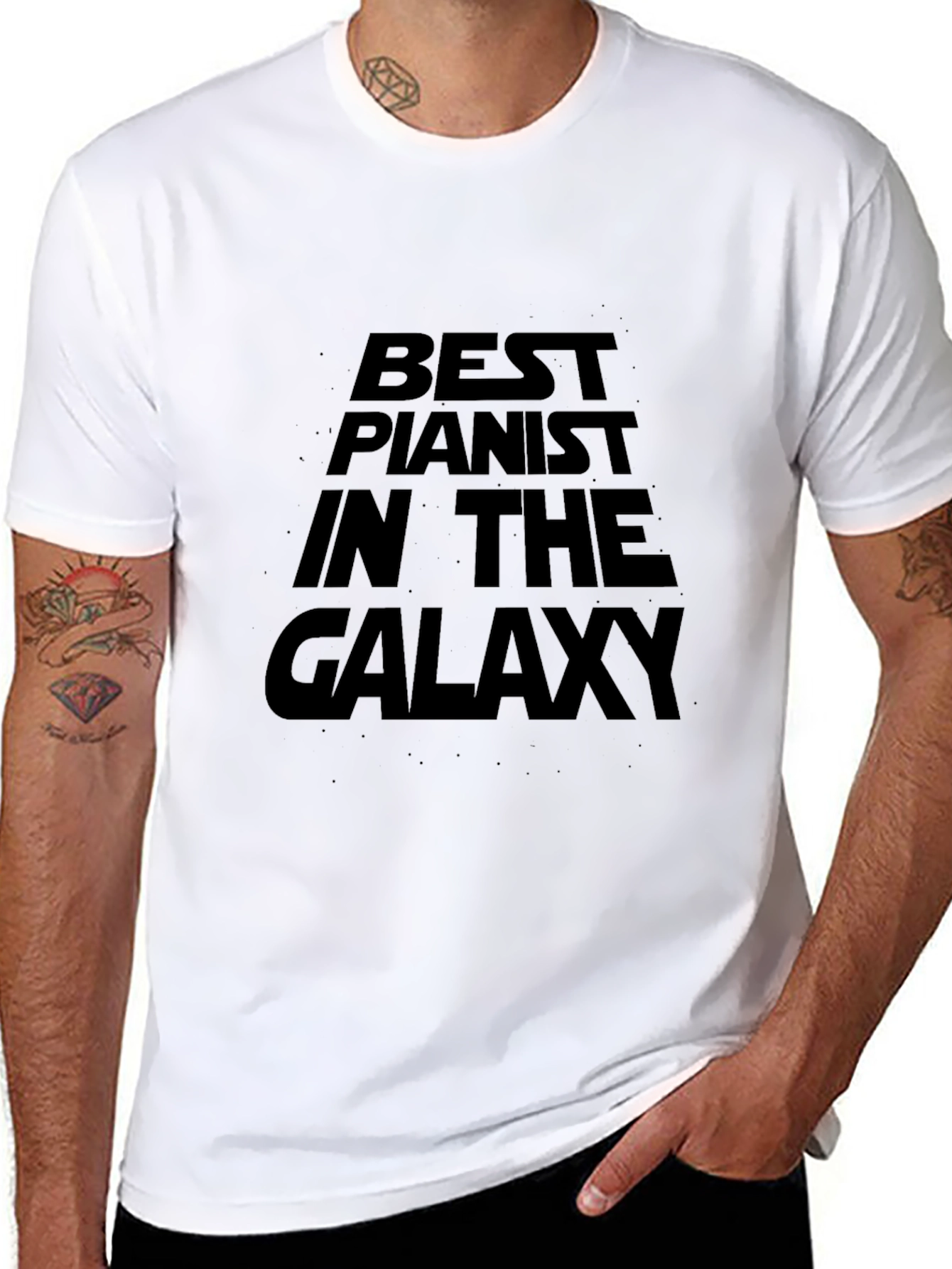Best Pianist in the Galaxy Black T-Shirt