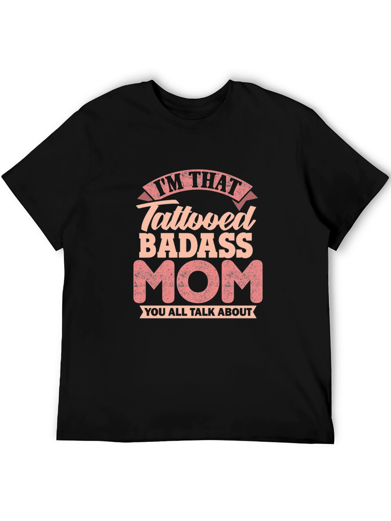 Tattooed Badass Mom Graphic Tee - Black