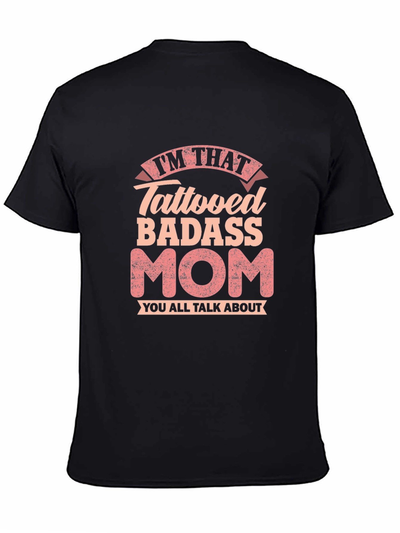 Tattooed Badass Mom Graphic Tee - Black