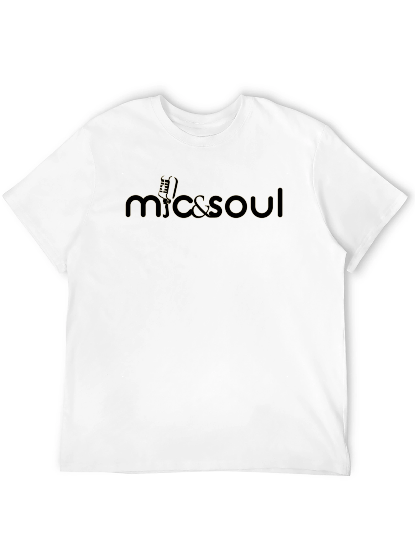 Mic & Soul Black T-Shirt | Music Lover Tee