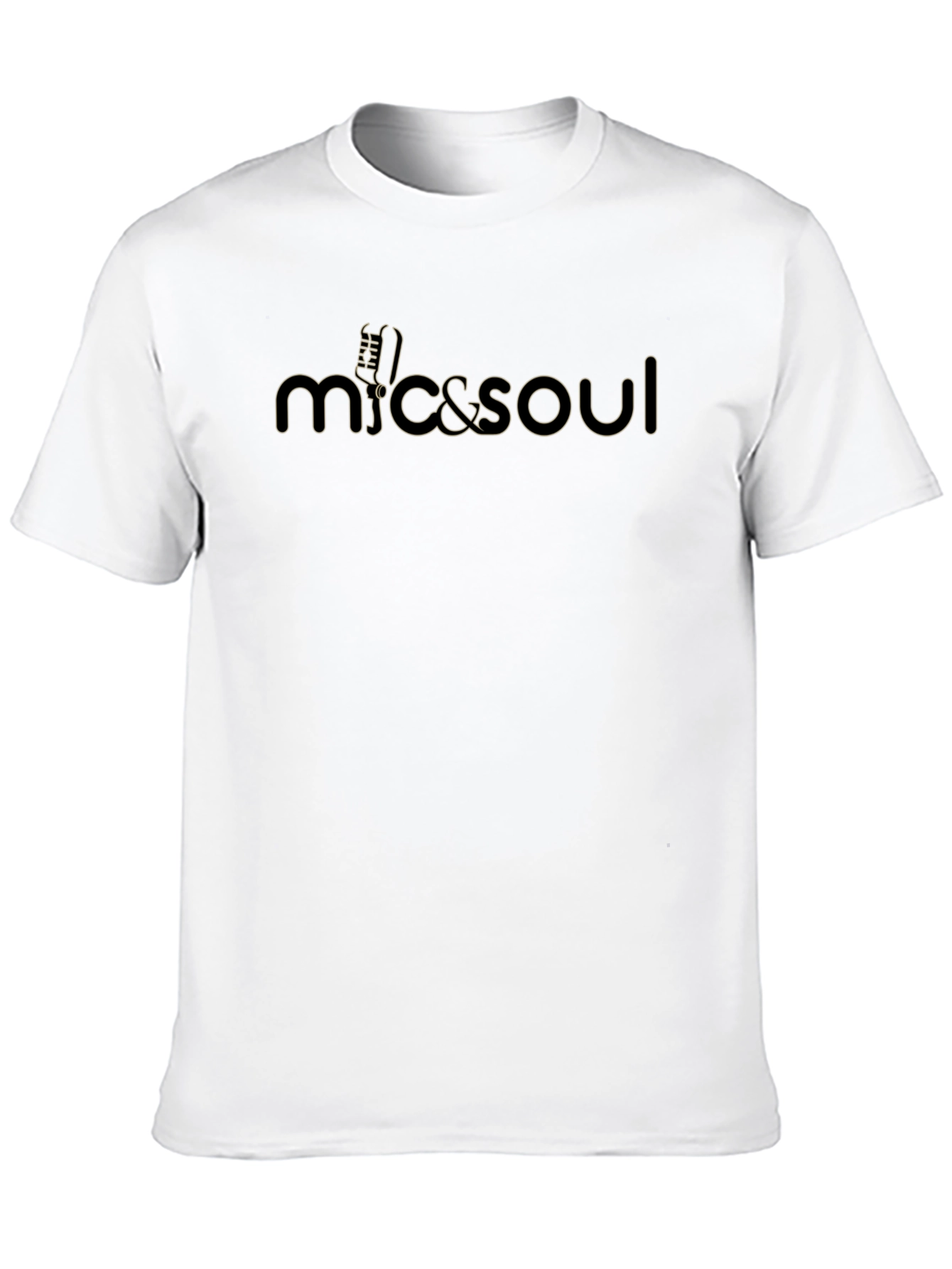 Mic & Soul Black T-Shirt | Music Lover Tee