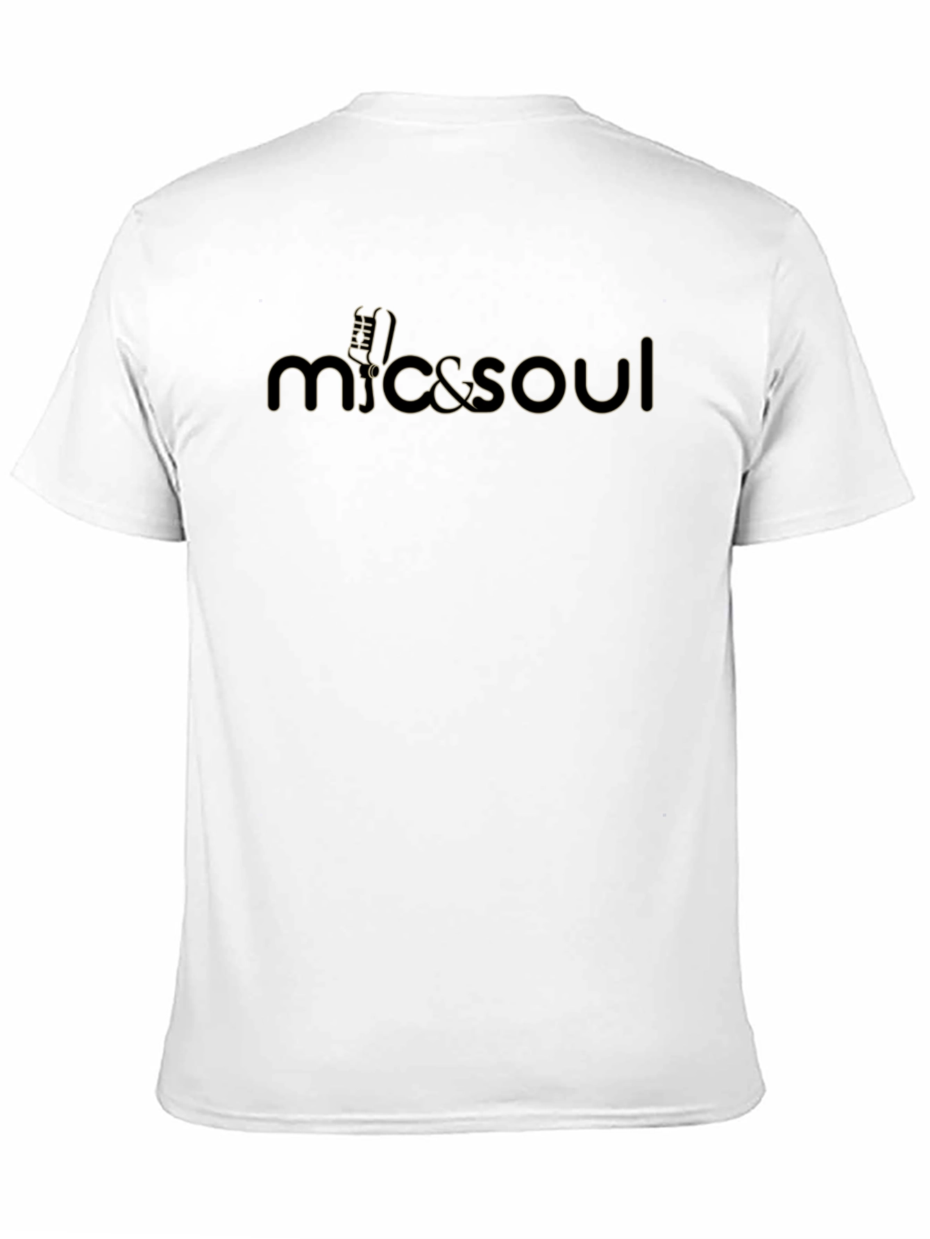 Mic & Soul Black T-Shirt | Music Lover Tee